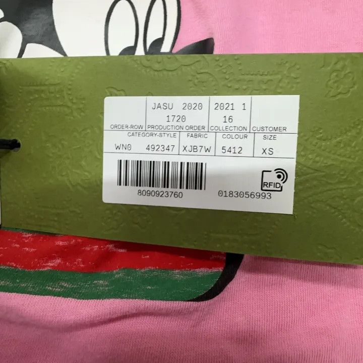 Gucci GUCCI x Disney Pink Mickey Mouse T-shirt-2507 Size XS / US 0-2 / IT 36-38 - 1 Thumbnail