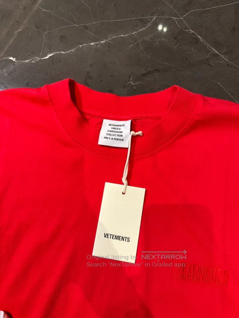 Vetements Vetements Red half sleeve Size US S / EU 44-46 / 1 - 1 Thumbnail