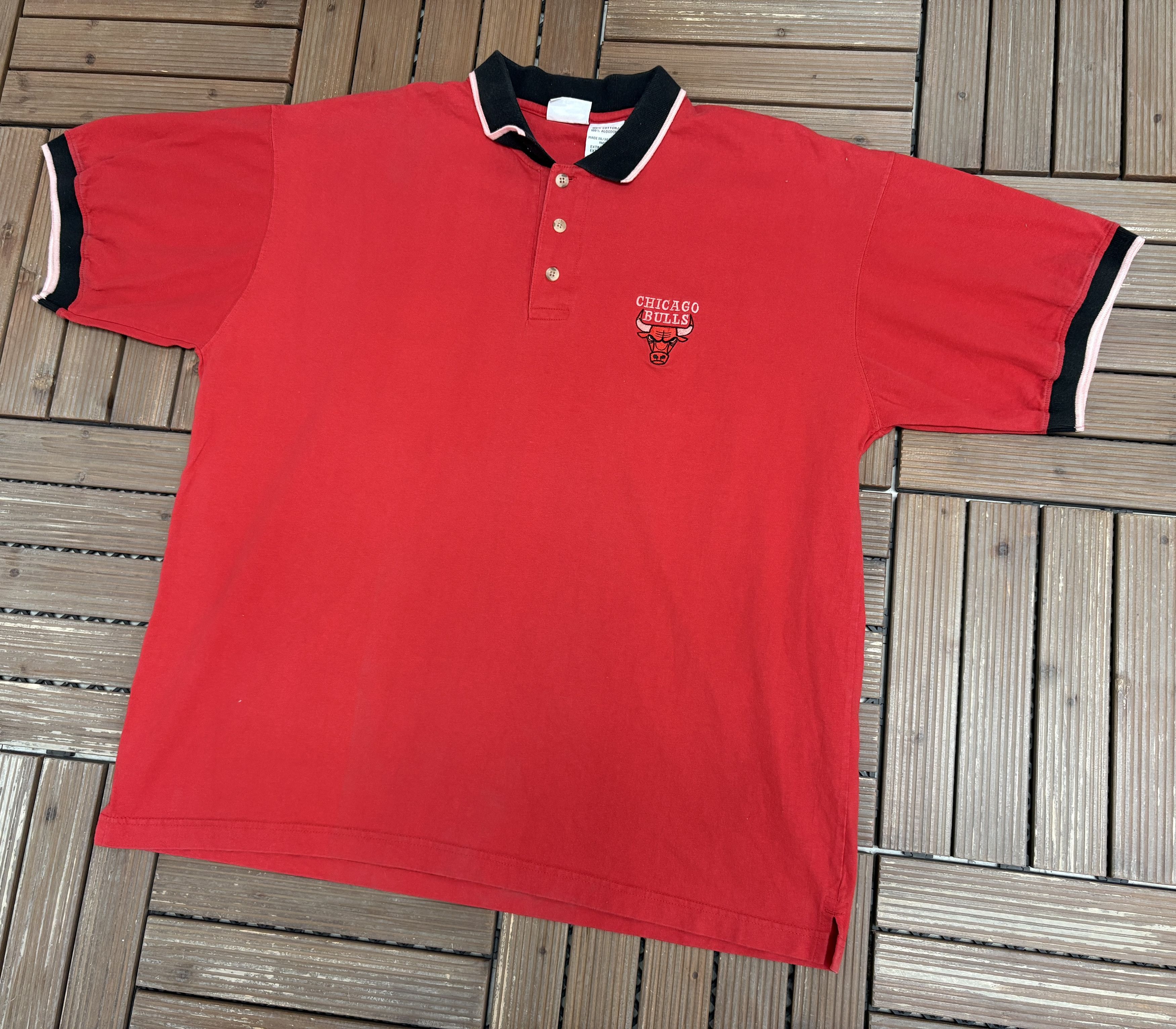 Vintage Chicago Bulls Embroidered Vintage Red T-Shirt Tee Size US XL / EU 56 / 4 - 3 Thumbnail