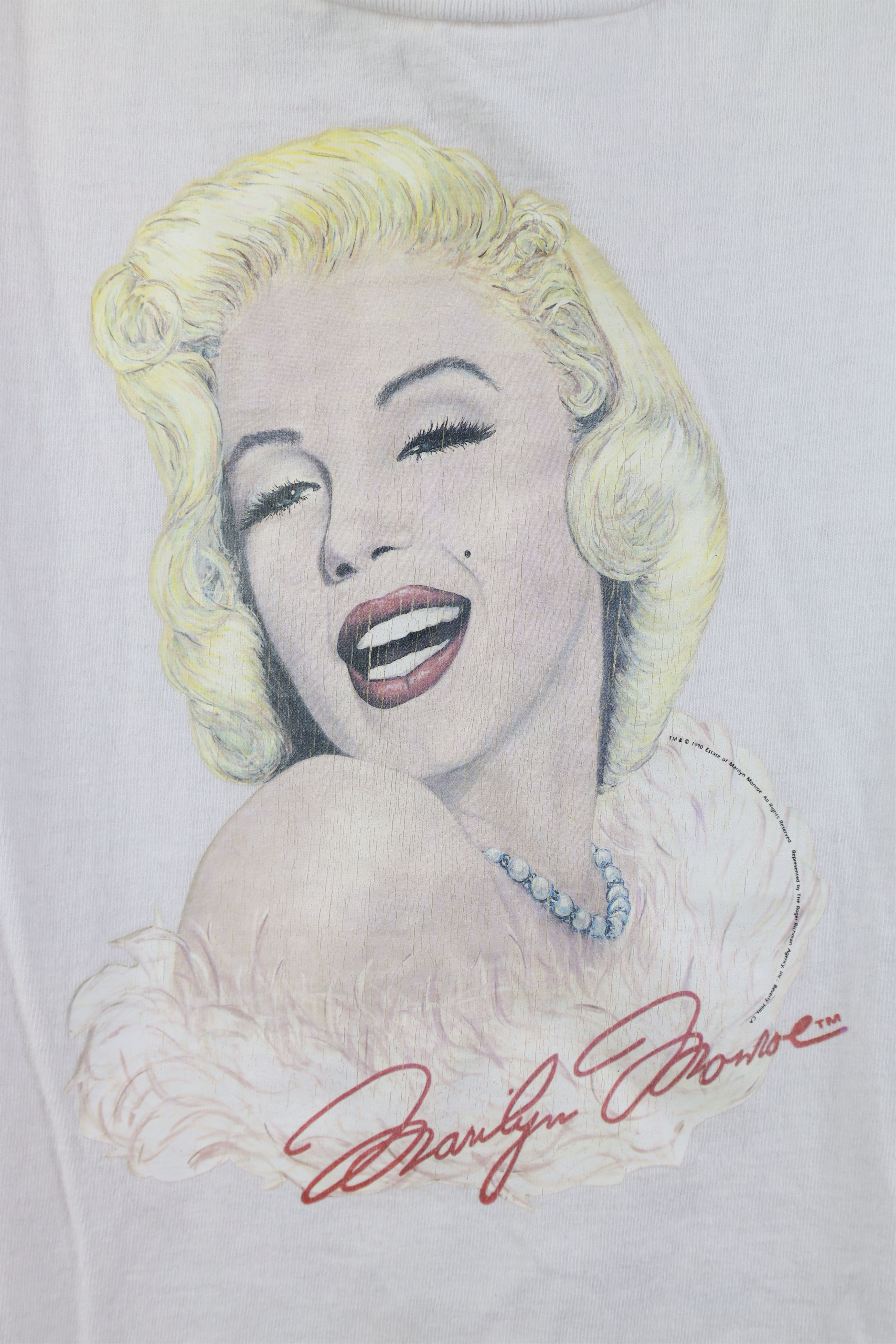 Vintage Vintage 90s Marilyn Monroe Short Sleeve T-Shirt White USA Size XL / US 12-14 / IT 48-50 - 4 Thumbnail