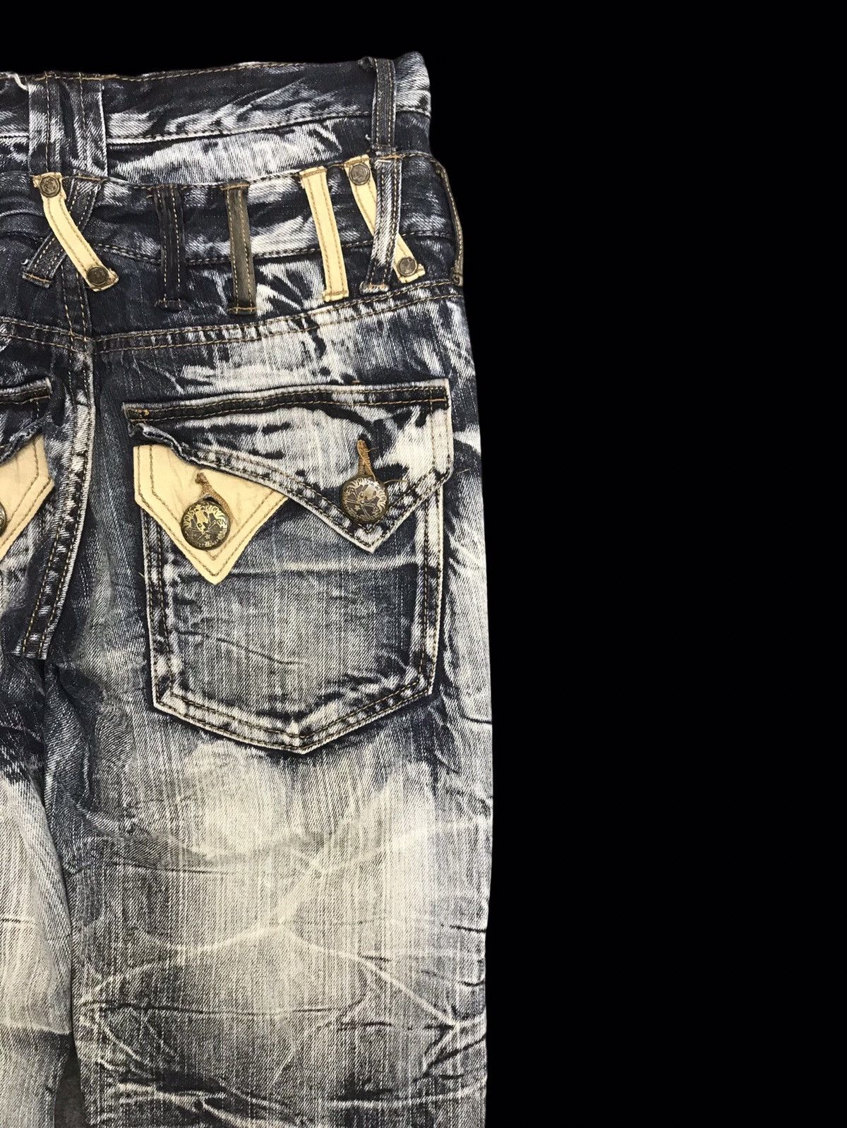 Seditionaries 💥DOUBLE WAIST💥BLOW BY BLUE CRAZY FADES SLIM DENIM F309 Size US 29 - 10 Thumbnail