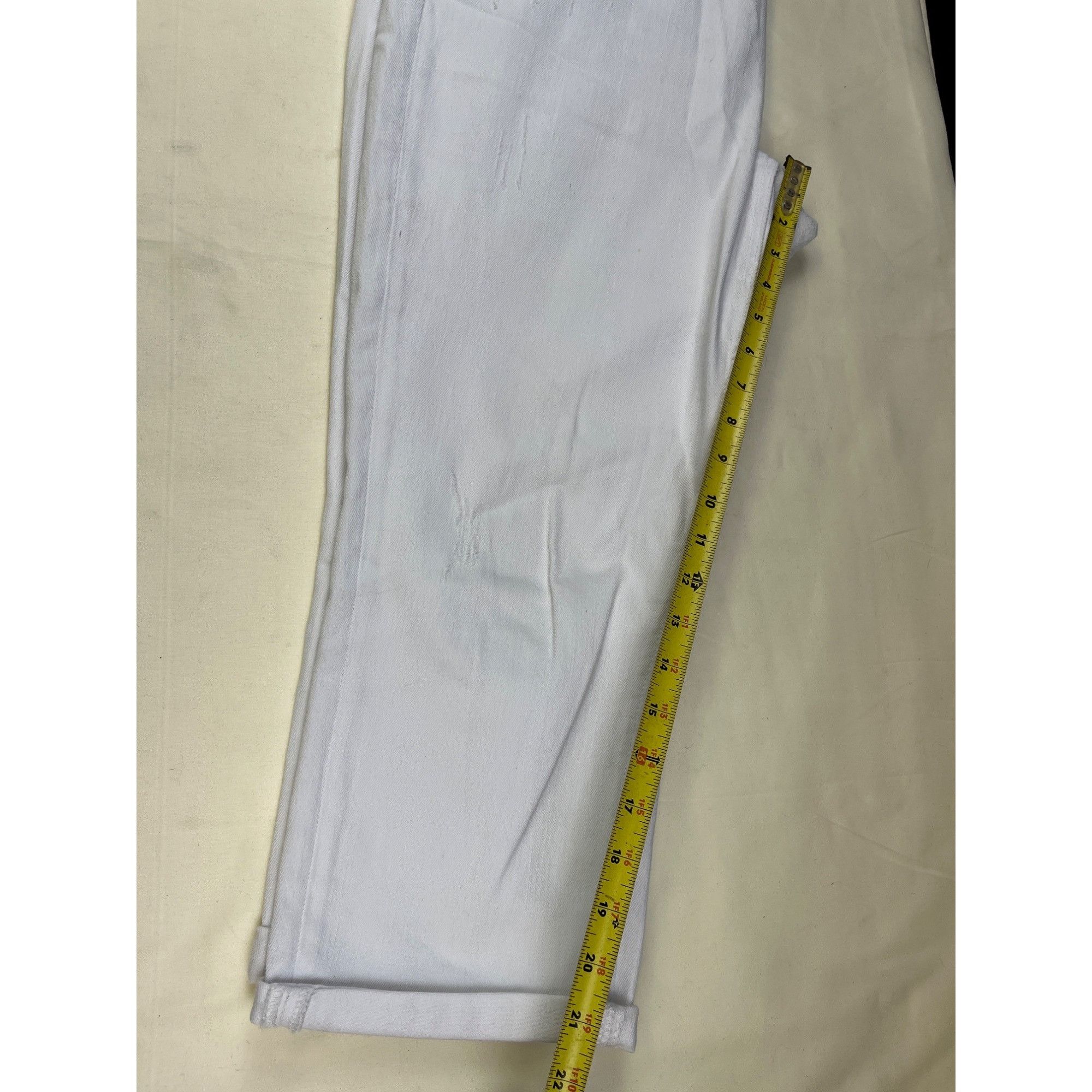 Other Seven7 Women's White Cropped Jeans Easy Fit Size 16 SKU 5175 Size 38" / US 16 / IT 52 - 5 Thumbnail