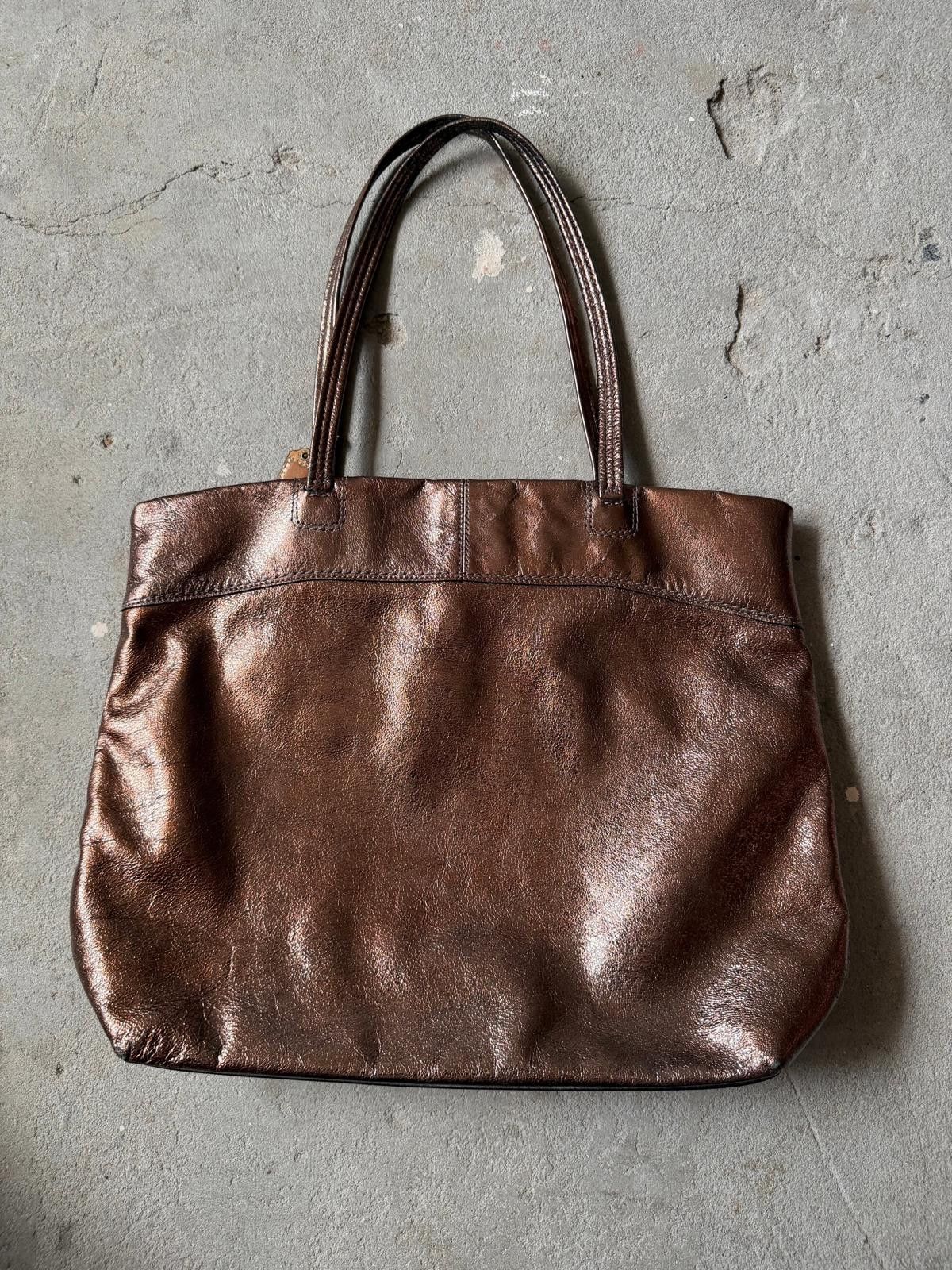Coach Coach Julia Op Art Tote Bag Metallic Gold Size ONE SIZE - 4 Thumbnail