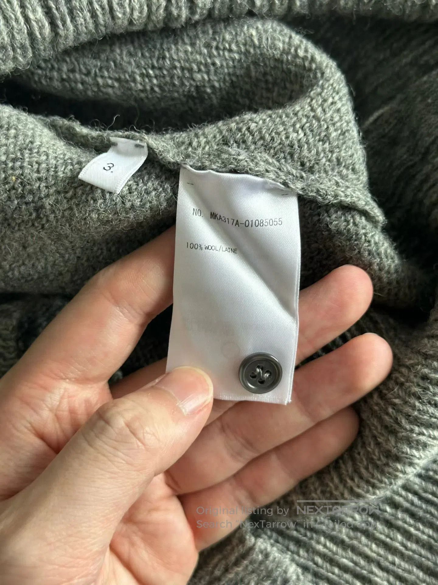 Thom Browne Thom Browne Grey Sweater| Size US L / EU 52-54 / 3 - 3 Thumbnail