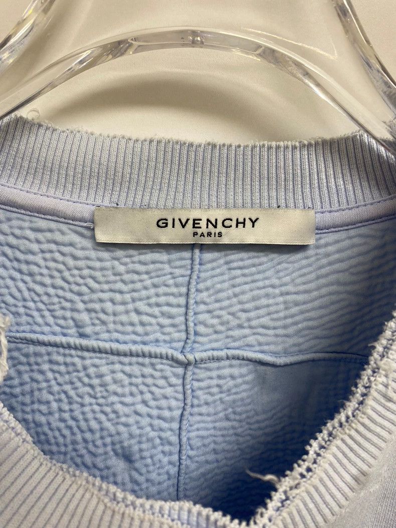 Givenchy Givenchy Almost New Ripped Hazy Blue Hoodie Size US S / EU 44-46 / 1 - 3 Thumbnail