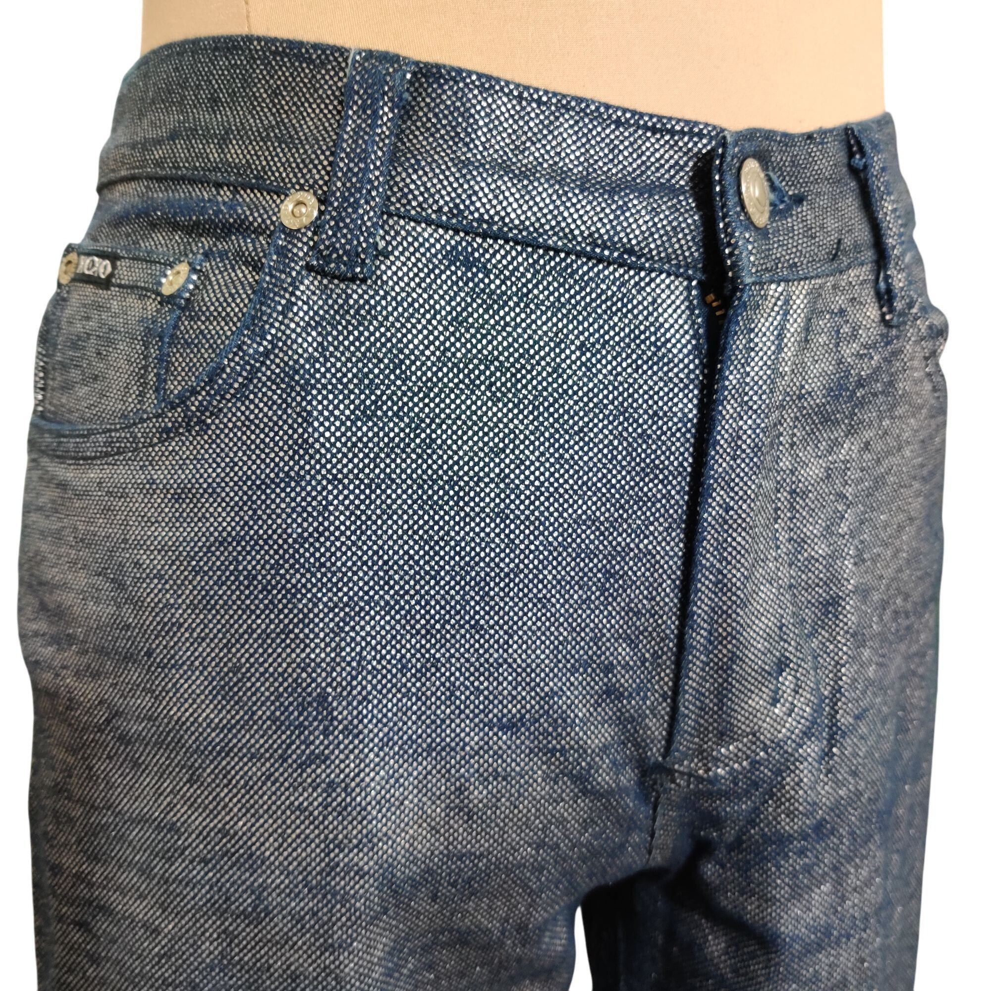 XOXO Vintage XOXO Womens Juniors Jeans Flare Y2K Metallic Denim S Size 30" / US 8 / IT 44 - 3 Thumbnail