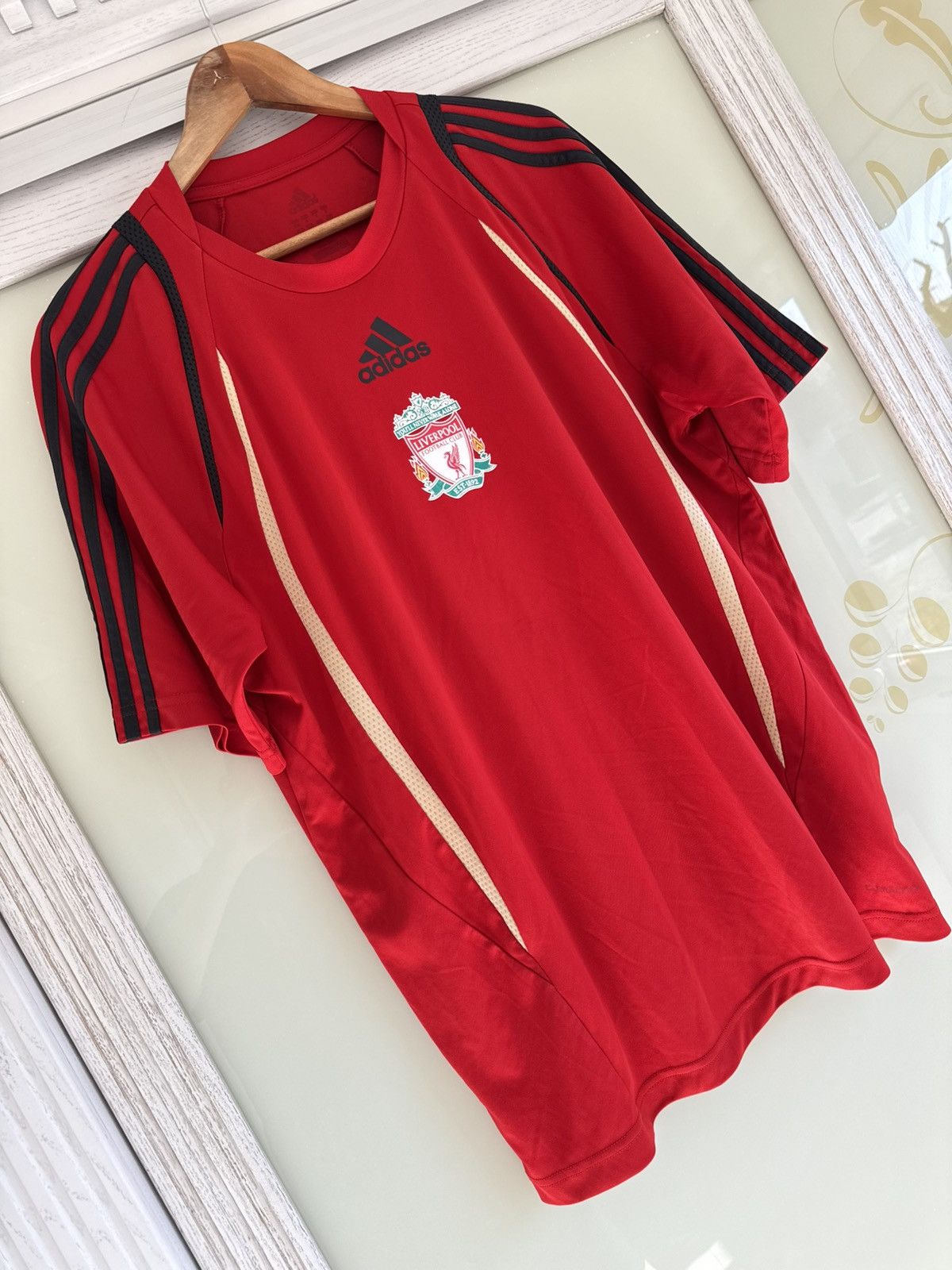 Adidas Liverpool 2009-2010 Soccer Training Jersey Football Shirt Size US L / EU 52-54 / 3 - 4 Thumbnail