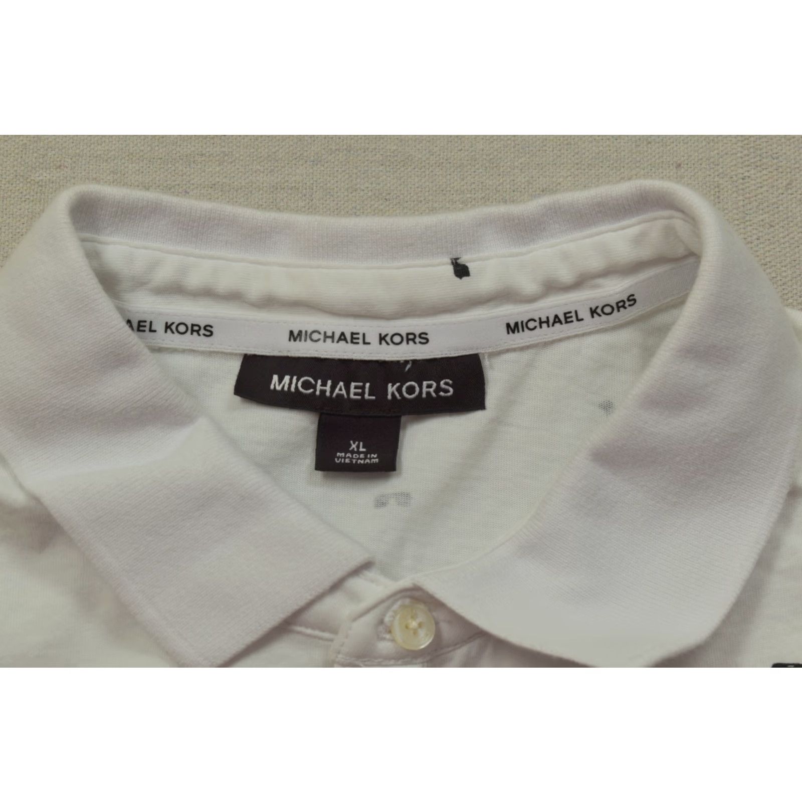 Michael Kors Michael Kors Polo Shirt Mens XL White Cotton Short Sleeve Logo Sunglasses Print Casual Golf Shirt Size US XL / EU 56 / 4 - 6 Thumbnail
