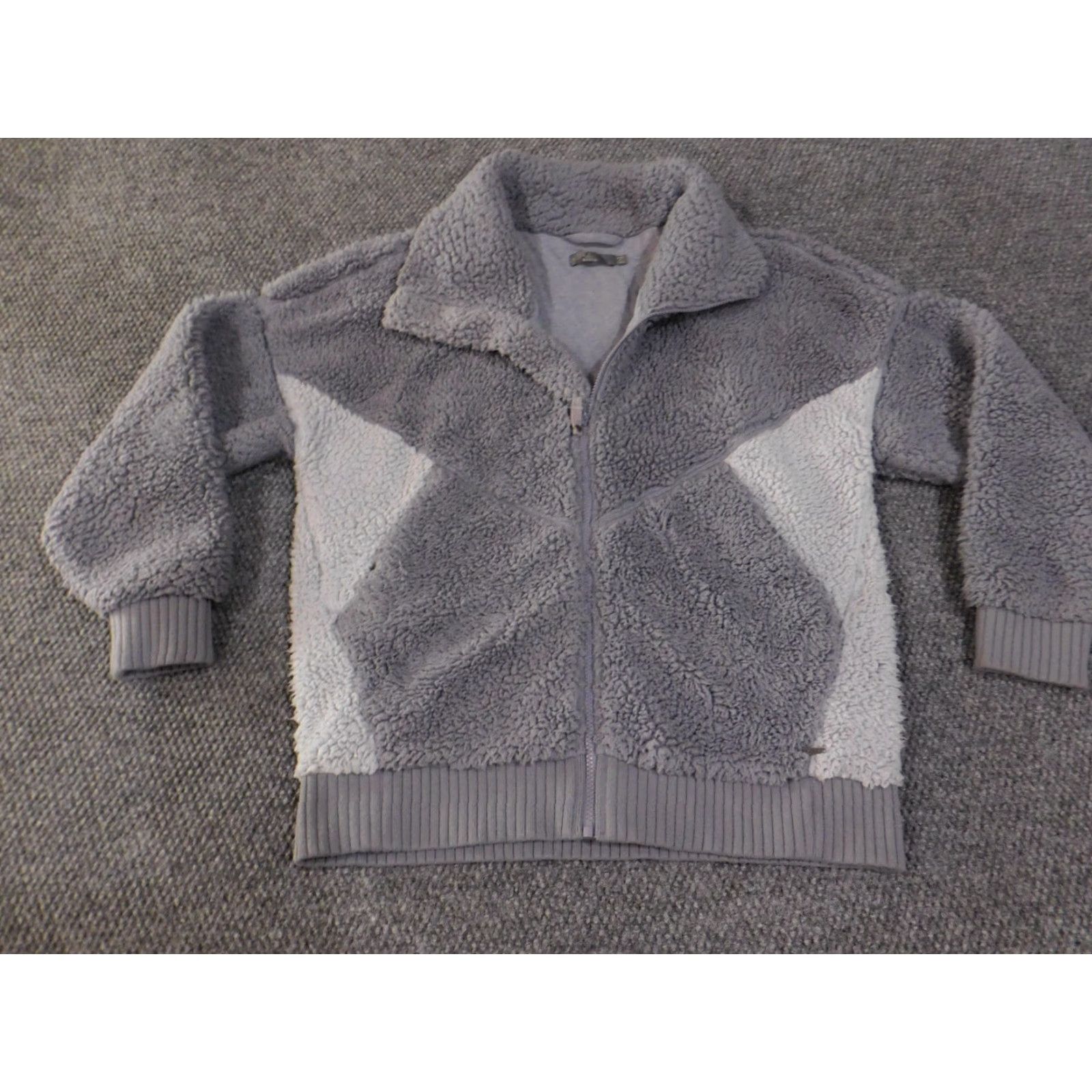 Prana prAna Jacket Womens Large Gray Sherpa Fleece Zip Up Colorblock Eco Recycled Poly Jacket Womens L Gray Solid Retro Casual Mens Womens Boys Girls Size L / US 10 / IT 46 - 2 Thumbnail