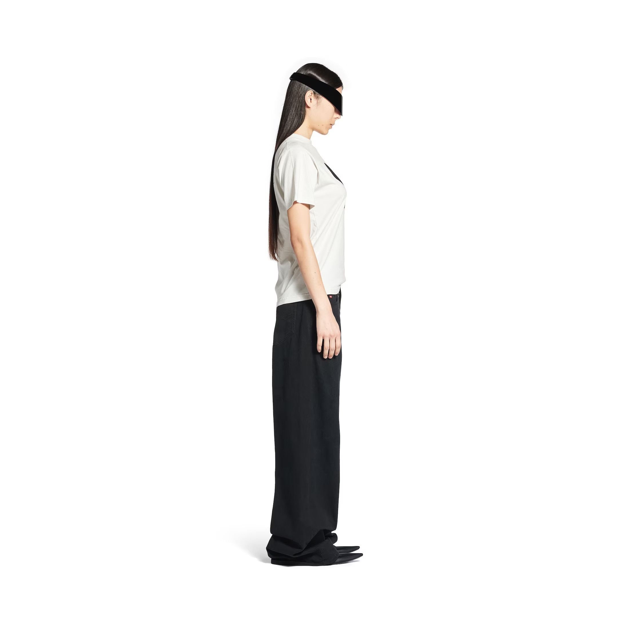Balenciaga o1tr1nto0526 Knife Pump T-Shirt Small Fit in Dirty White Size L / US 10 / IT 46 - 4 Thumbnail