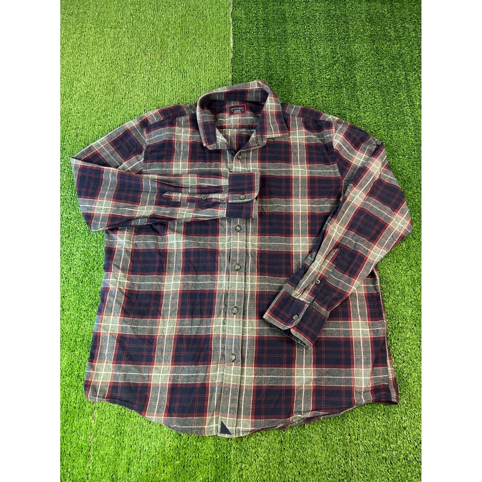 UNTUCKit UNTUCKit Mens X-Large Plaid Button Down Shirt Size US XL / EU 56 / 4 - 2 Thumbnail