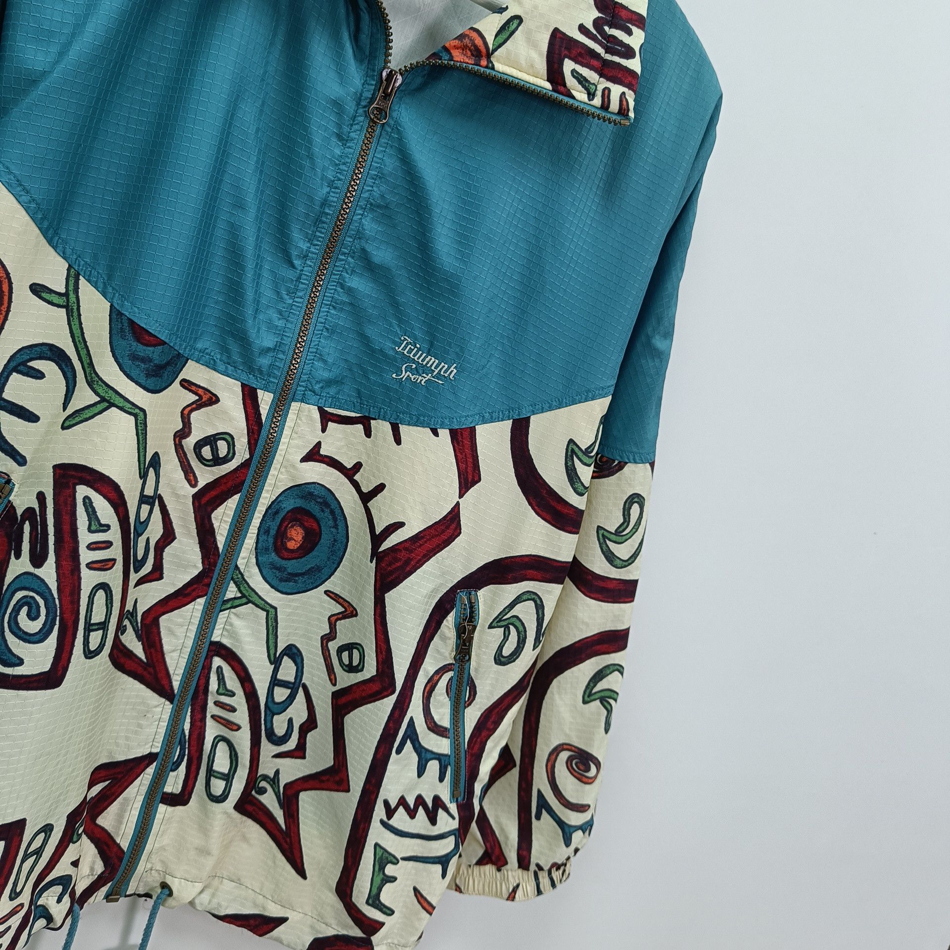 Vintage 90s Triumph Motorcycles windbreaker jacket Size US L / EU 52-54 / 3 - 3 Thumbnail