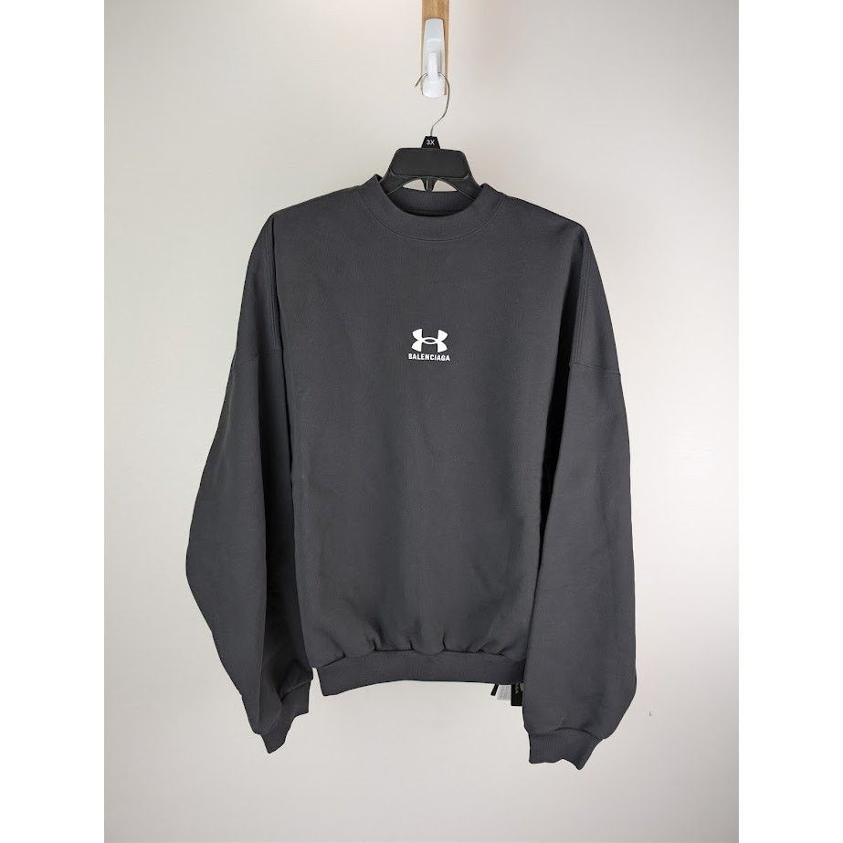 Balenciaga × Under Armour o1rshd1 Under Armour Molleton Oversized Crewneck Sweatshirt Size US L / EU 52-54 / 3 - 8 Thumbnail