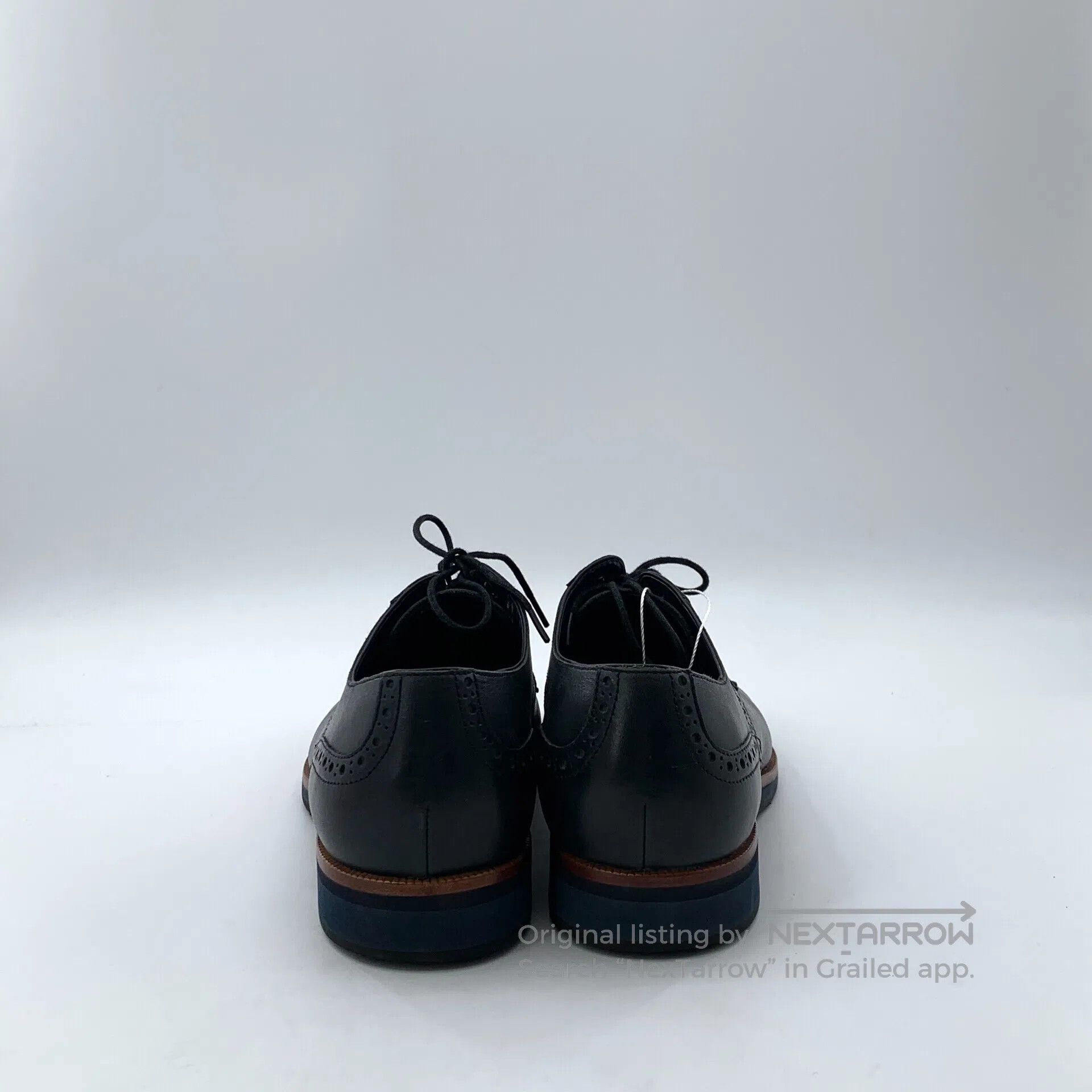 GF Ferre GF FERRE Black carved laced casual flat leather shoes| Size US 6 / EU 39 - 4 Thumbnail