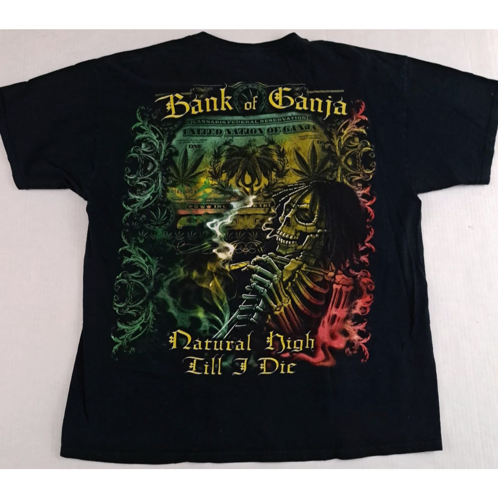 Fruit Of The Loom VINTAGE Fruit of the Loom T-Shirt Black XL Unisex Adults Crew Neck Short Sleeve Graphic Print 1990s Size US XL / EU 56 / 4 - 4 Thumbnail