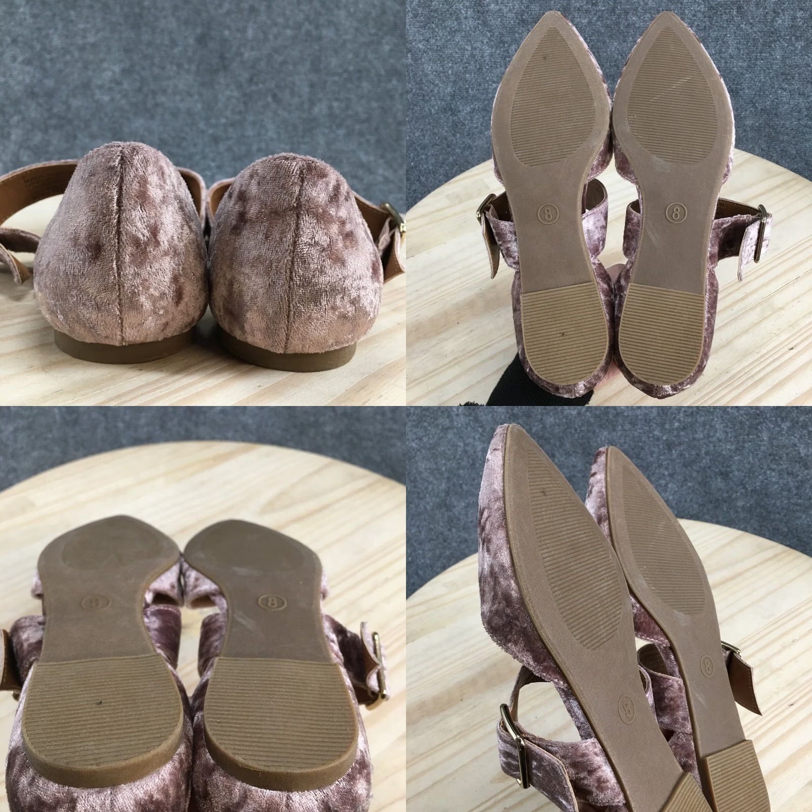 Vintage American Eagles Womens Mary Jane Comfort Pink Fabric Buckle Straps Shoes Size ONE SIZE - 8 Thumbnail