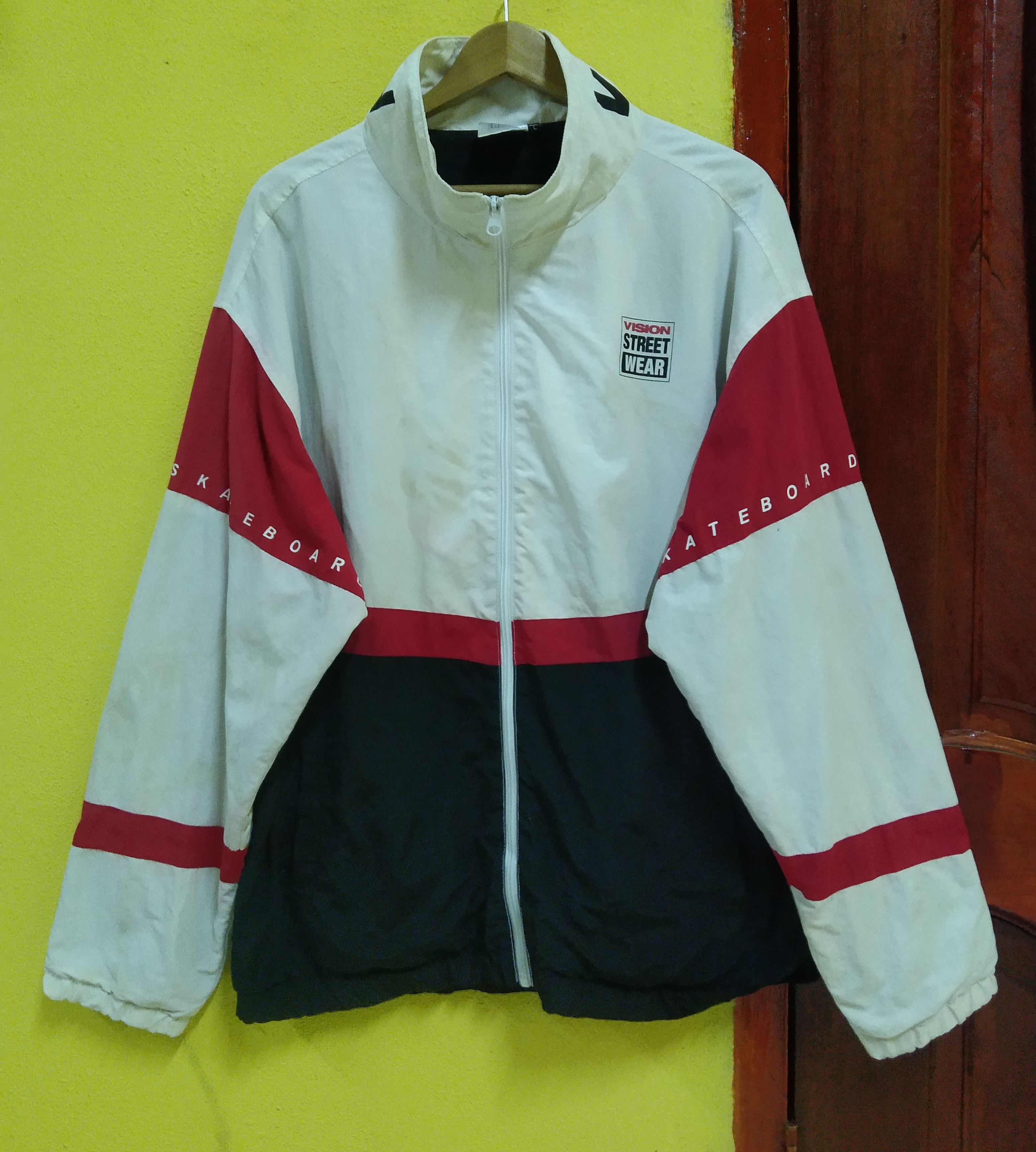 Vintage Vision Streetwear Skateboarding Nylon Jacket
