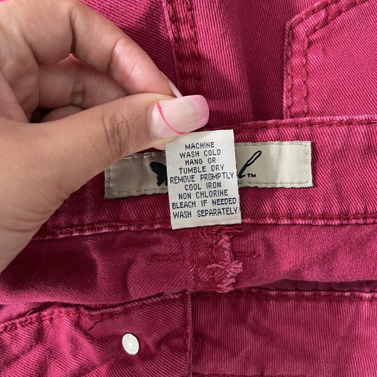 Other WET SEAL Vintage Y2K Pink Low Rise Distressed Denim Shorts Size 26" / US 2 / IT 38 - 6 Thumbnail