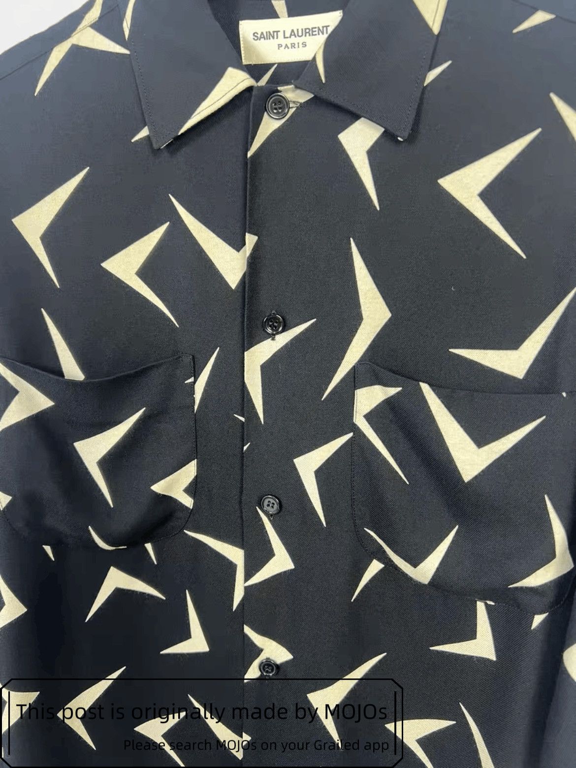 Saint Laurent Paris Sz 36 Saint Laurent Paris Pointer Pattern Shirt Size US S / EU 44-46 / 1 - 3 Thumbnail