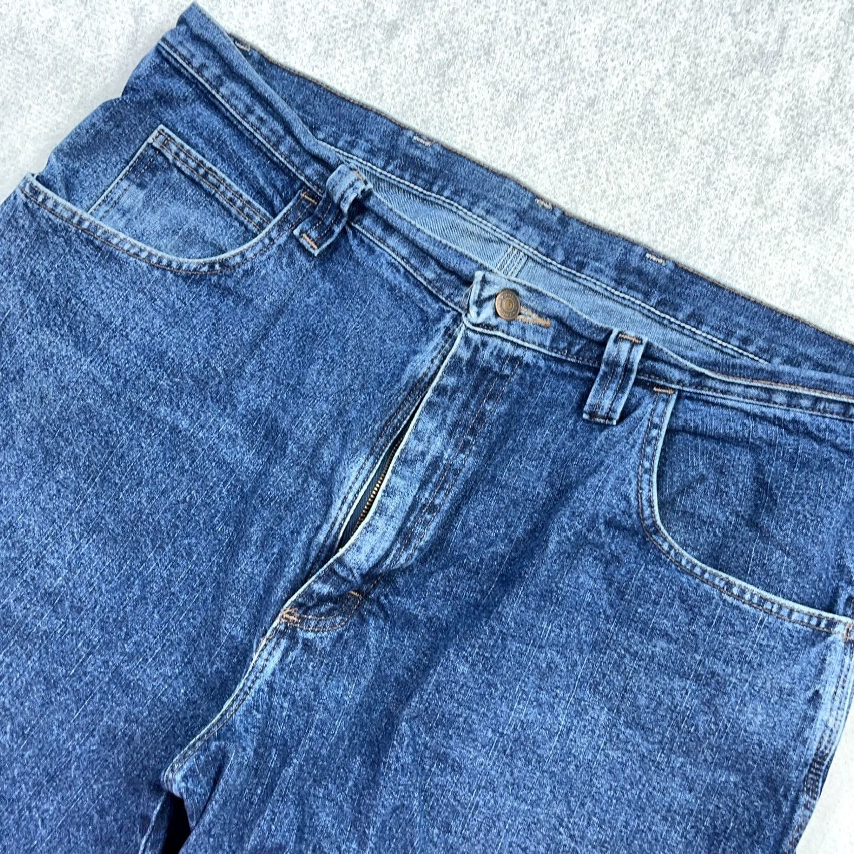 Wrangler VINTAGE Wrangler Shorts Men 38 Carpenter Baggy Jorts Workwear Denim Blue 90s Grunge Hip Hop Rockabilly Bermuda Mid Rise 9in 5-Pocket Size US 38 / EU 54 - 4 Thumbnail