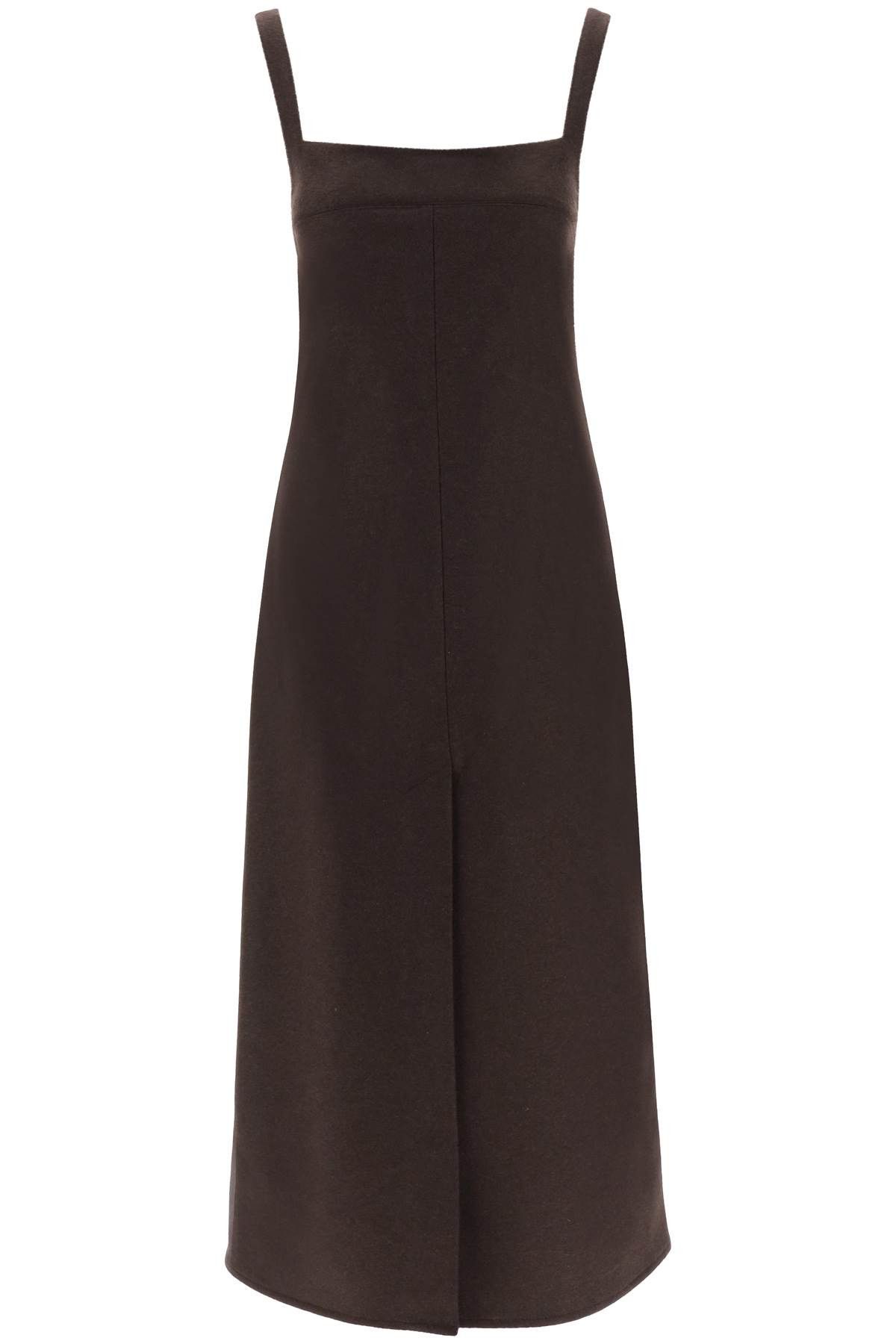 image of Loulou Studio Sotra Long Wool Dress in Marrone, Women's (Size Medium)