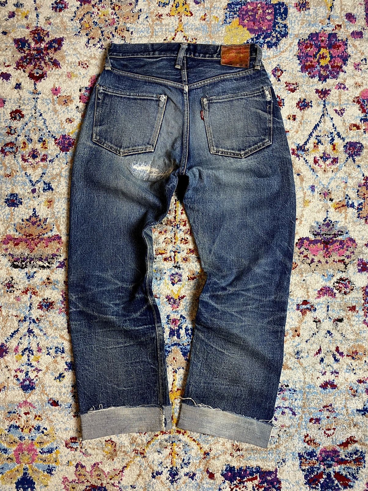 Denime × Vintage 90s Denime Orizzonti WWII 501 Style Hidden Rivette Jeans Size US 28 / EU 44 - 2 Thumbnail