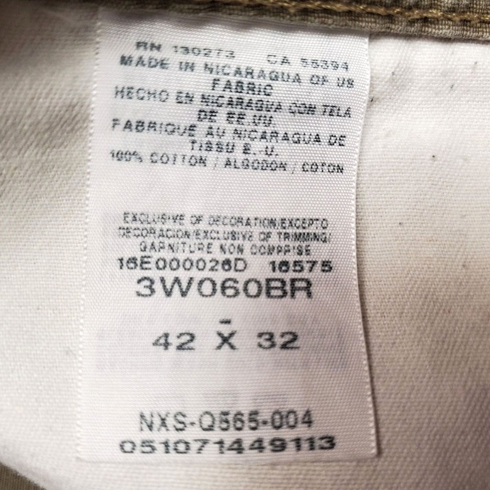 Wrangler Wrangler Pants Mens 42x32 Green Riggs Workwear Carpenter Cargo Ripstop Canvas 5-Pocket Utility Belt Loops Size US 42 / EU 58 - 7 Thumbnail