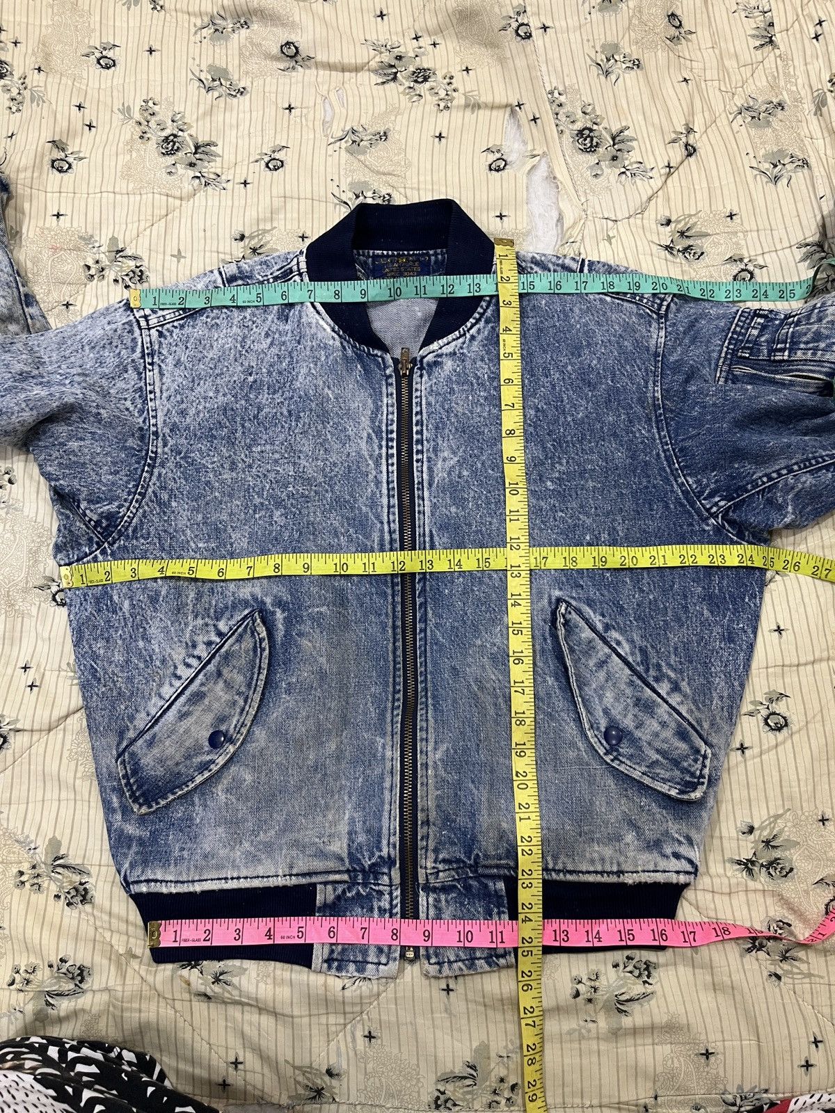 Other 🔥🔥🔥STEALS US AIR FORCES DENIM BOMBER JACKET Size US M / EU 48-50 / 2 - 18 Thumbnail