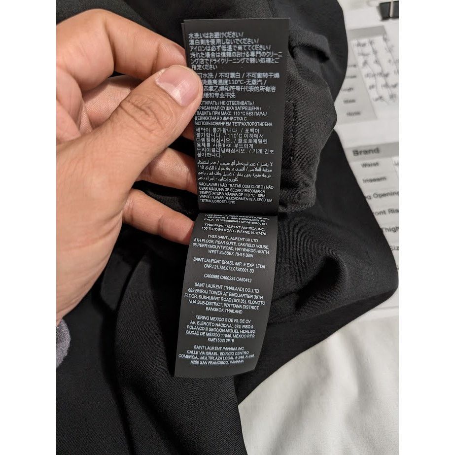 Saint Laurent Paris o1rshd1 Pants Gabardine Fluide in Noir Size US 30 / EU 46 - 18 Thumbnail