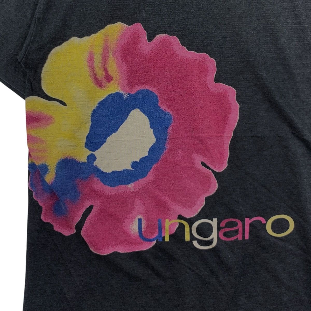 Vintage Vintage UNGARO PARIS FLORAL Illustration Painting Tee Shirt Size S / US 4 / IT 40 - 3 Thumbnail