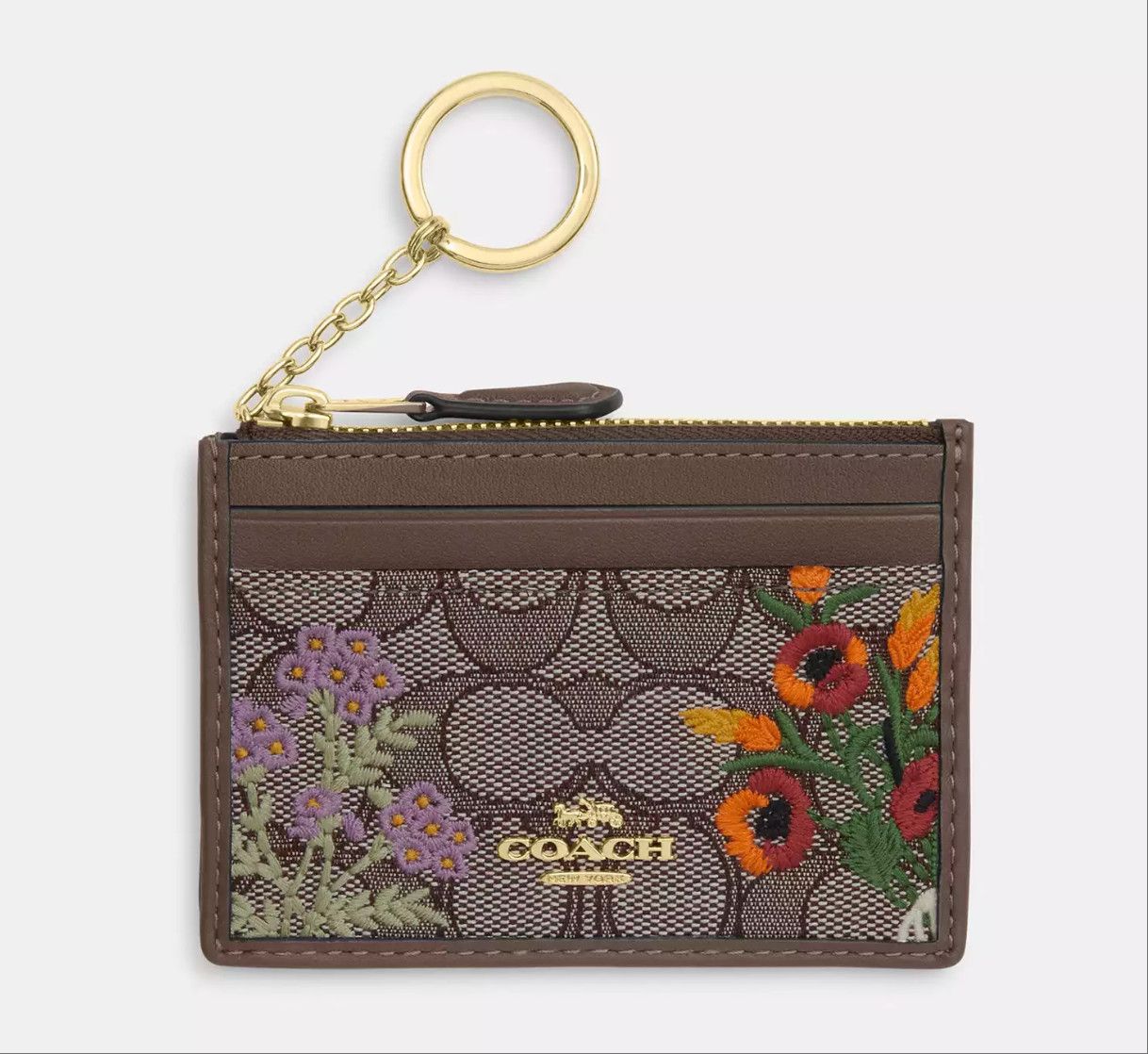Coach Mini Skinny Id Case In Signature Jacquard CEL83 Size ONE SIZE - 7 Thumbnail