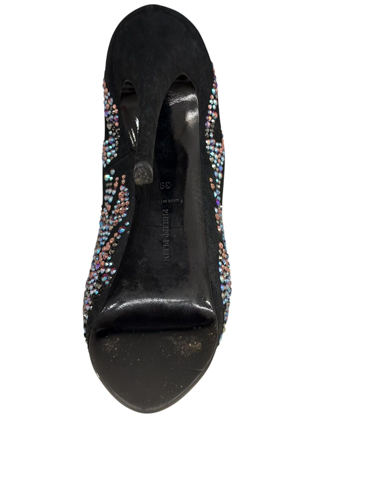 Philipp Plein Philipp Plein Rhinestone Embellished Peep Toe Size39 Size US 9 / IT 39 - 4 Thumbnail
