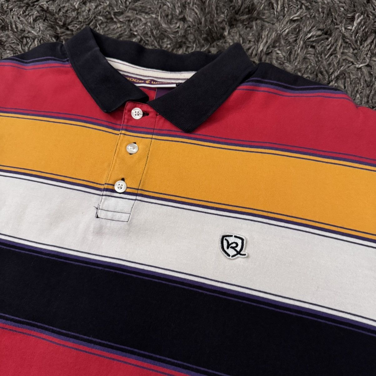 Rocawear Rocawear Striped Y2K Polo Shirt Size US XL / EU 56 / 4 - 2 Thumbnail