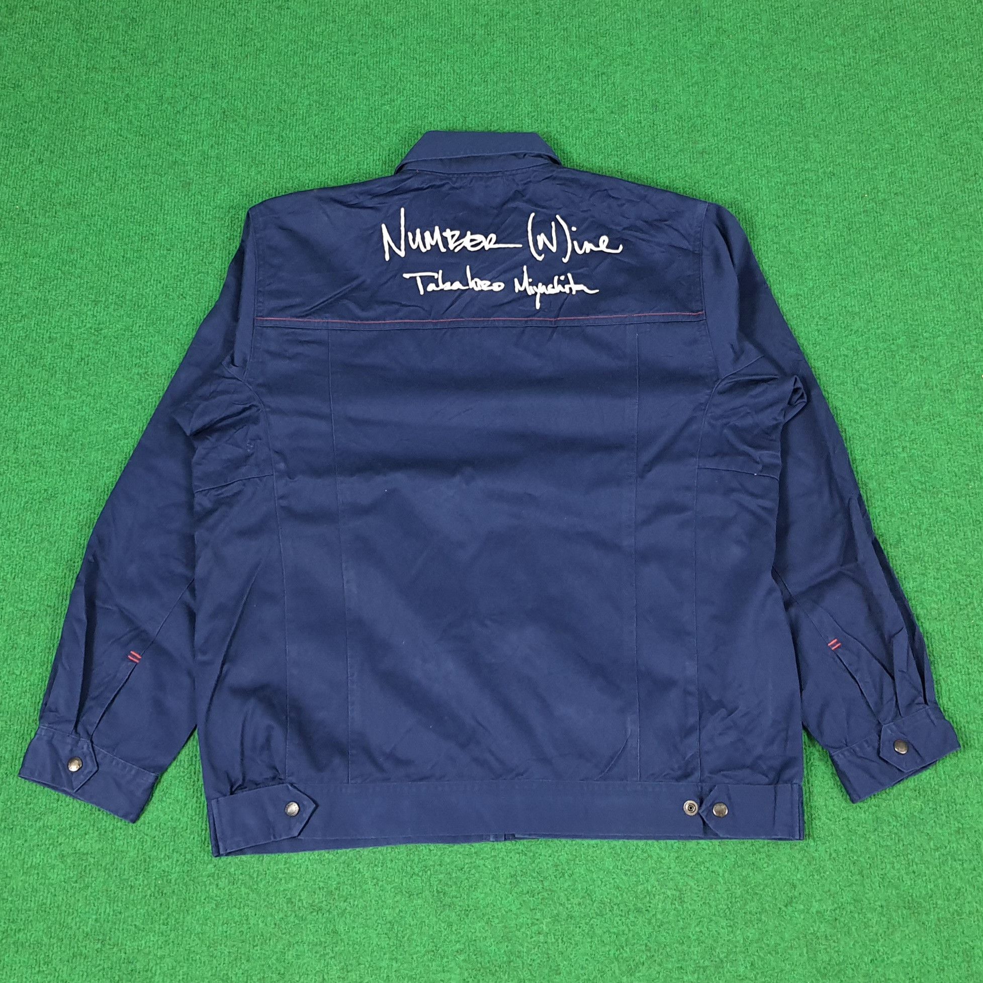 Japanese Brand × Vintage Vintage Number Nine Custom Logo Work Wear Jacket Size US L / EU 52-54 / 3 - 1 Thumbnail