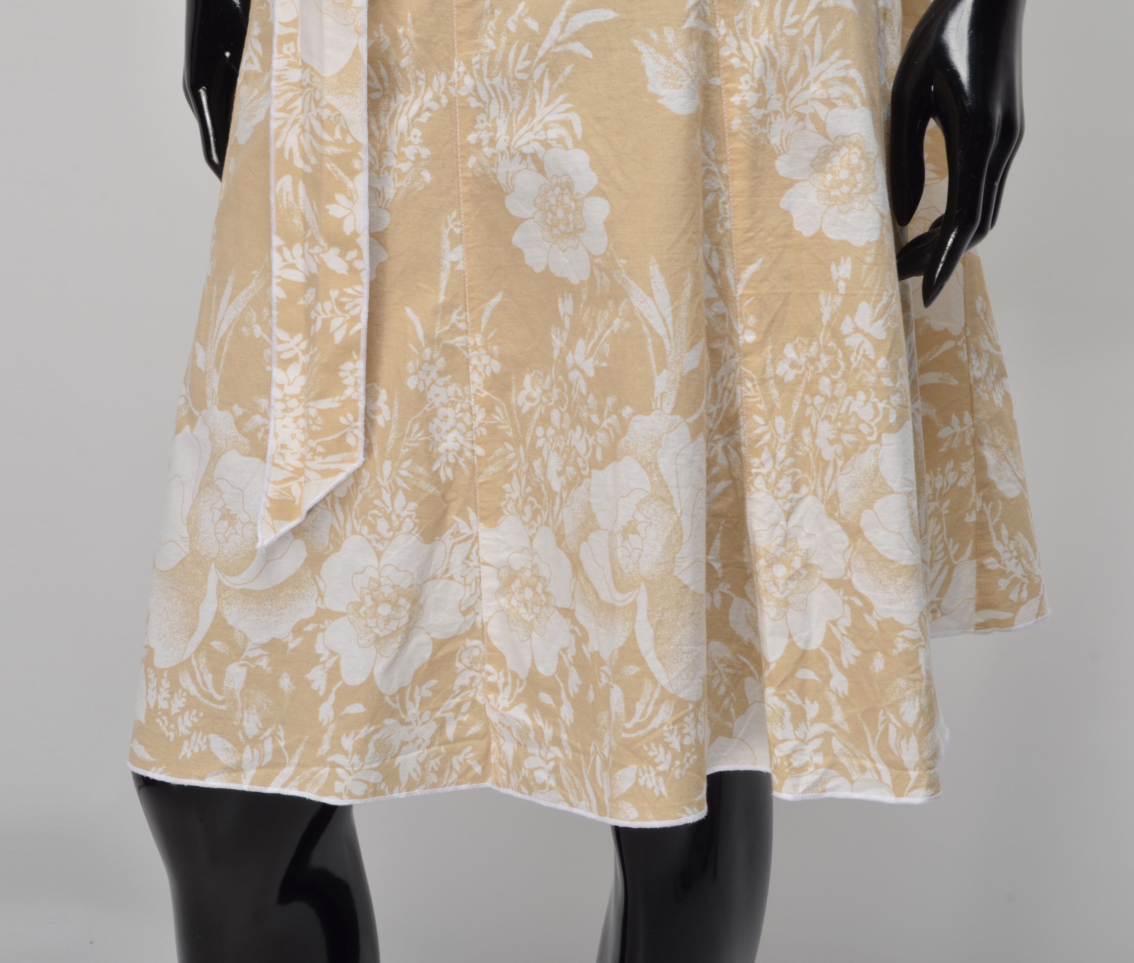 Morgan De Toi Morgan de Toi Y2K Fairy Cottage Beige Floral Flared Skirt Size 28" / US 6 / IT 42 - 3 Thumbnail