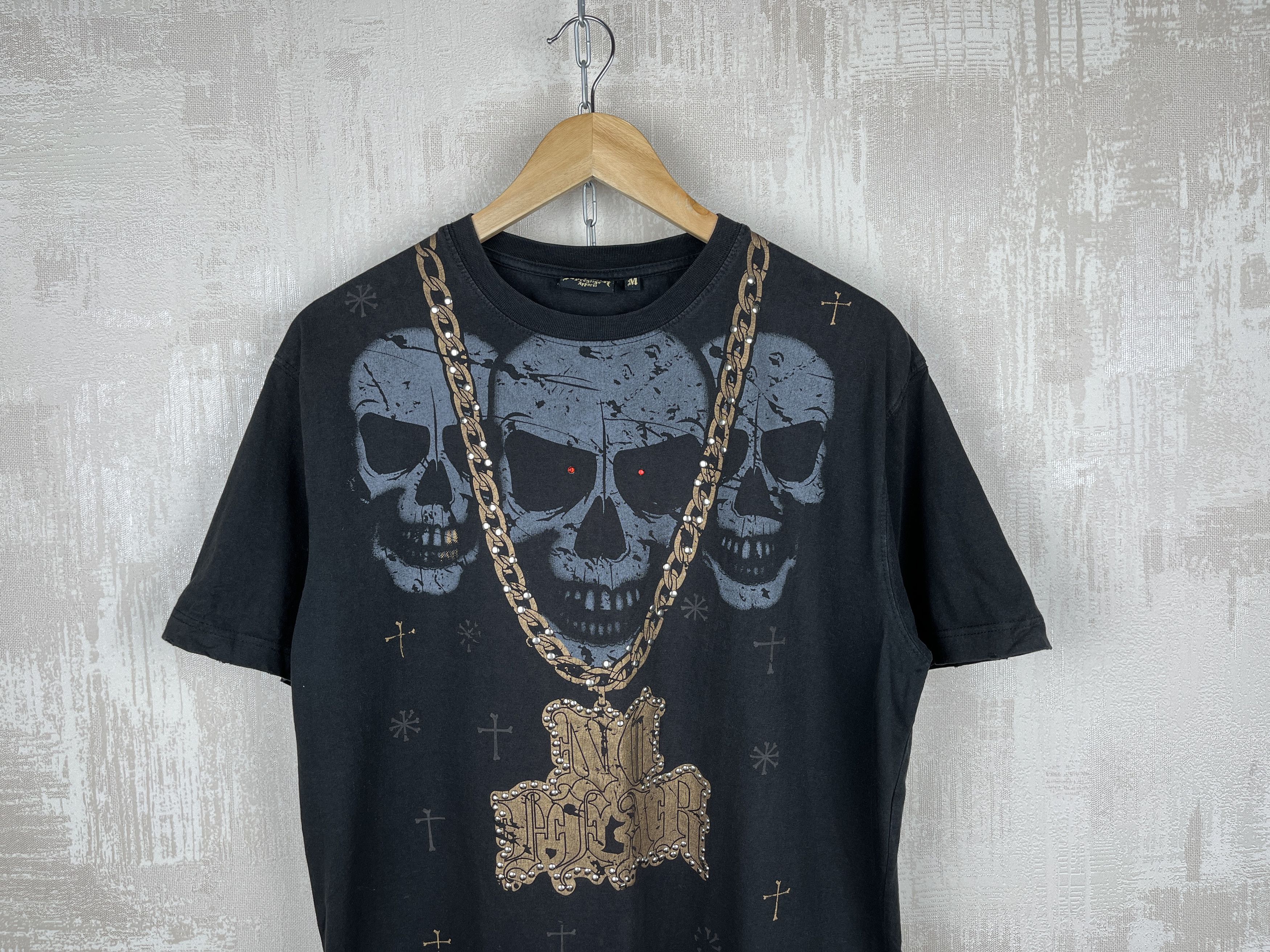 No Fear Vintage No Fear Prestige Apparel Skulls Distressed T-shirt Size US M / EU 48-50 / 2 - 3 Thumbnail