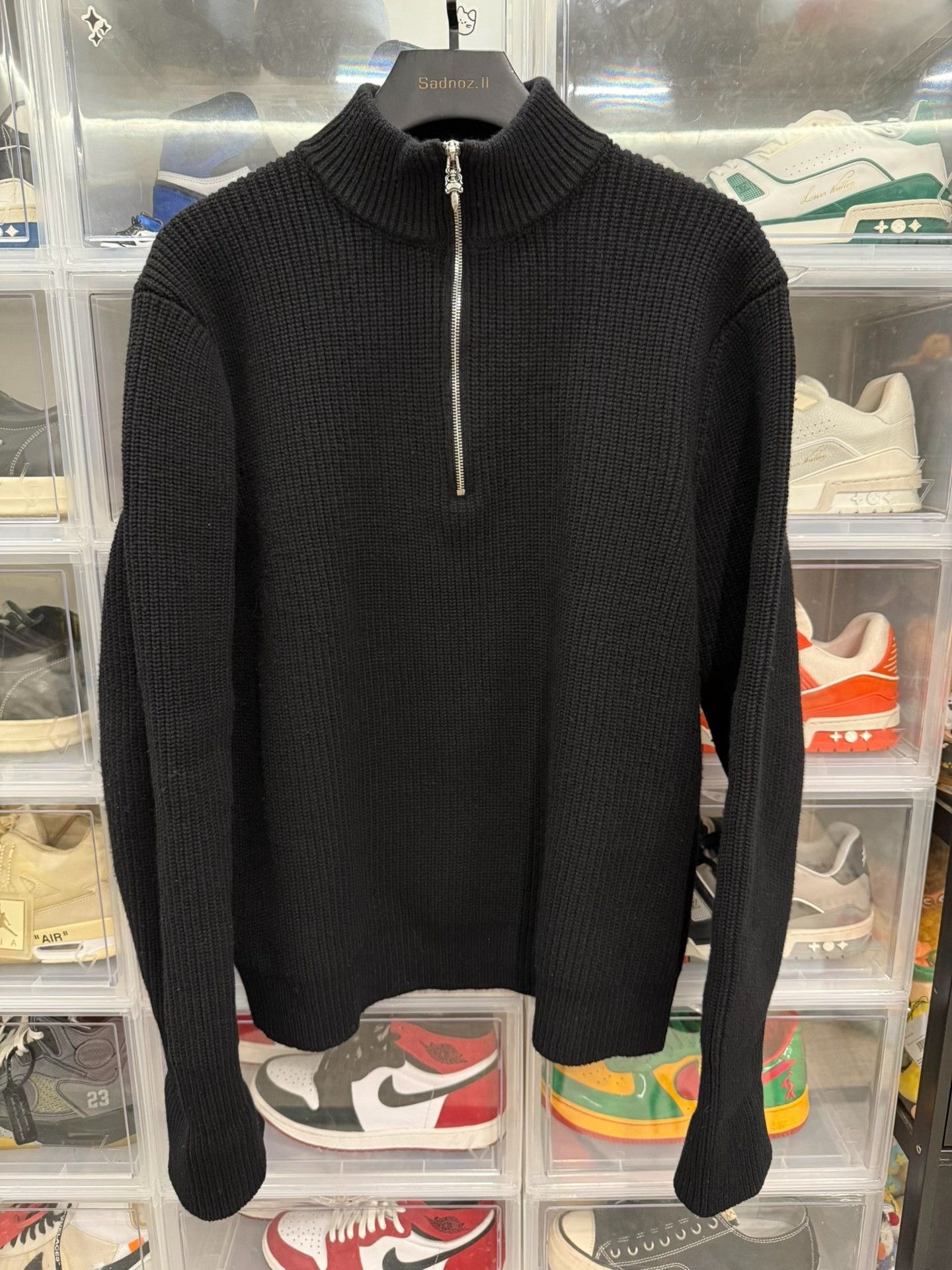Chrome Hearts Chrome Hearts Cross Half-Zip Black Sweater Size US L / EU 52-54 / 3 - 1 Thumbnail