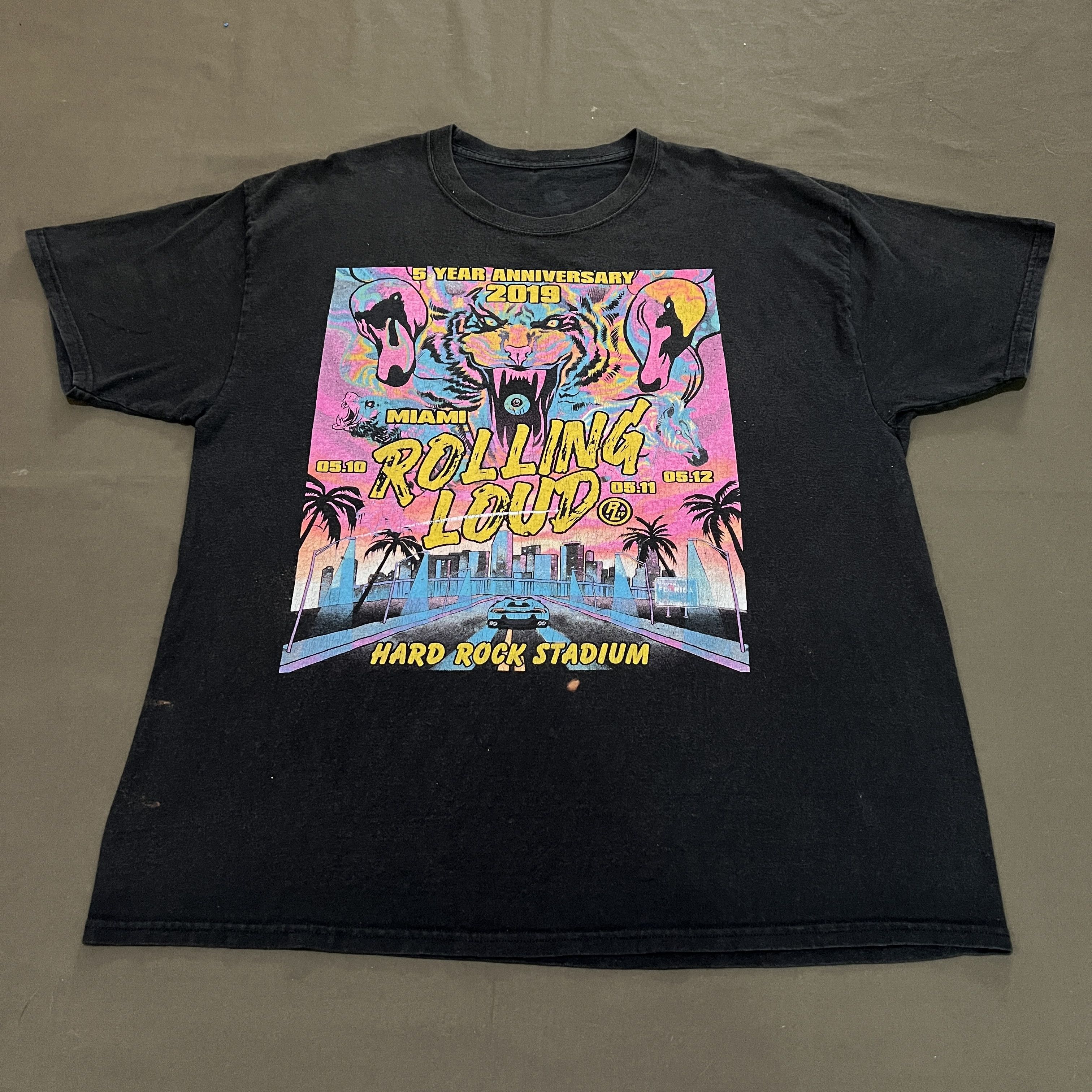 Playboi Carti Rolling Loud 2019 Promo Tour Tee XL Faded Hiphop Rapper Size US XL / EU 56 / 4 - 6 Thumbnail