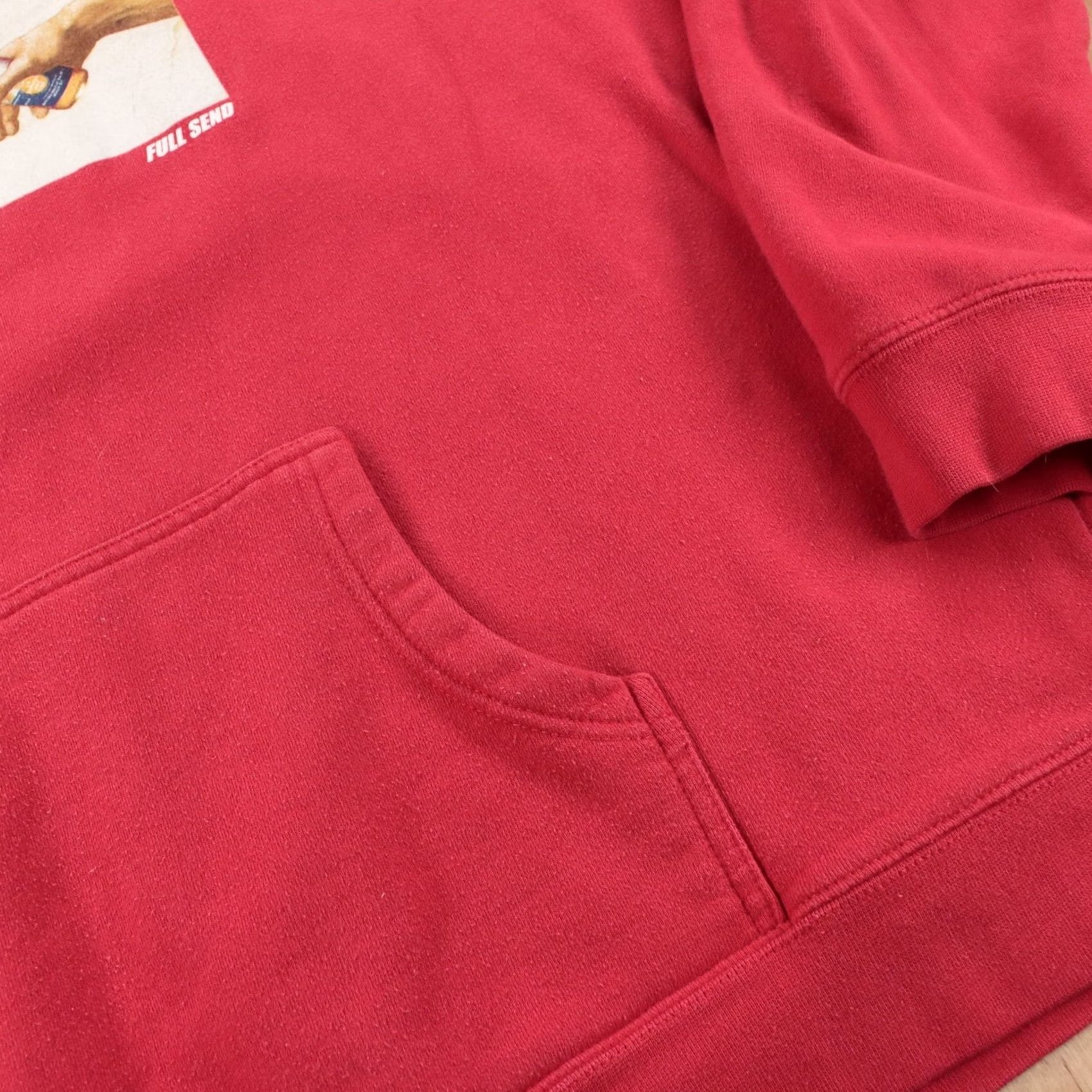 Vintage FULL SEND Creation of Adam Corona hoodie sweatshirt 2XL Nelk Boys red logo solid cotton blend pullover drawstring Men Size US XXL / EU 58 / 5 - 3 Thumbnail