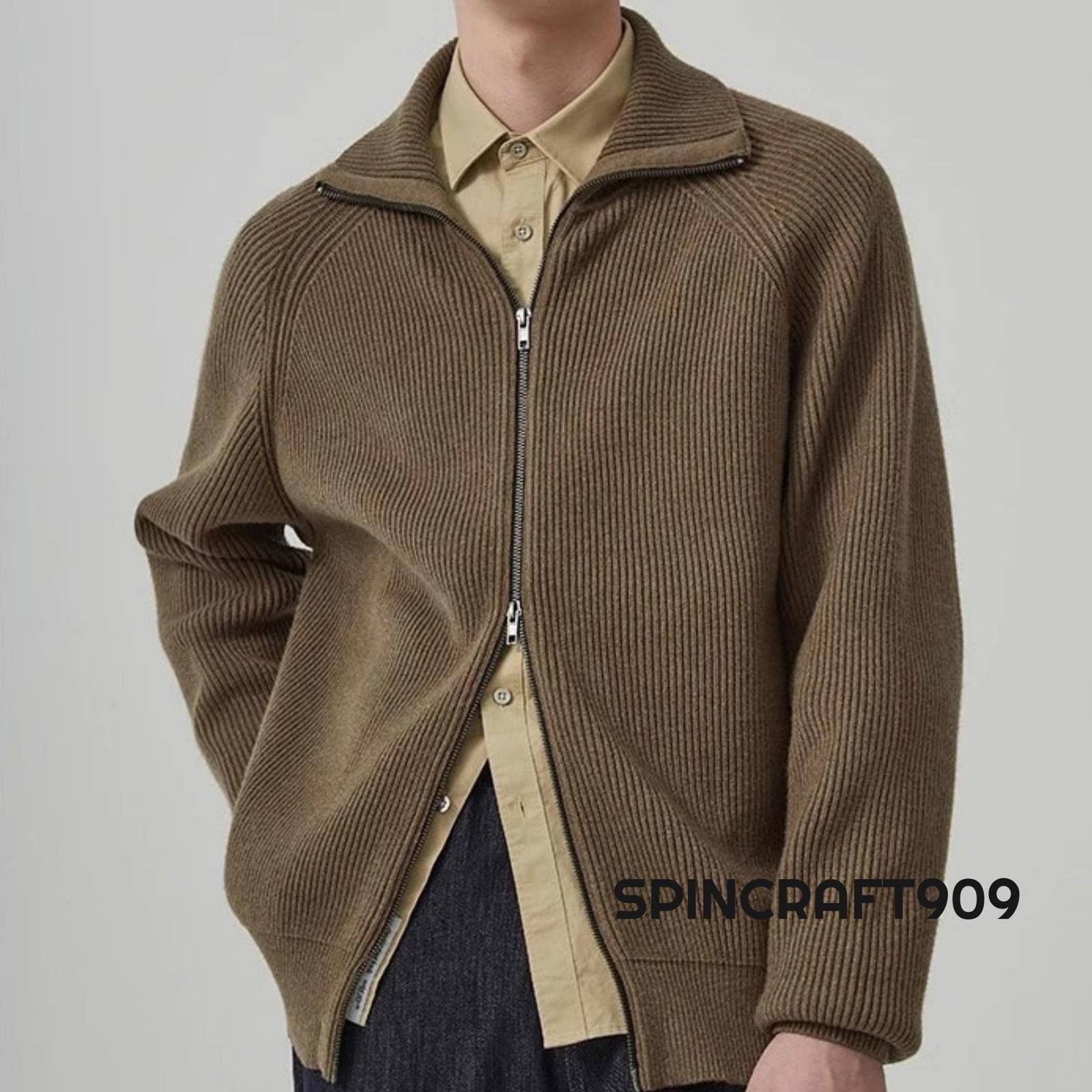 Vintage Brown Button Cardigan Sweater Size US L / EU 52-54 / 3 - 1 Thumbnail