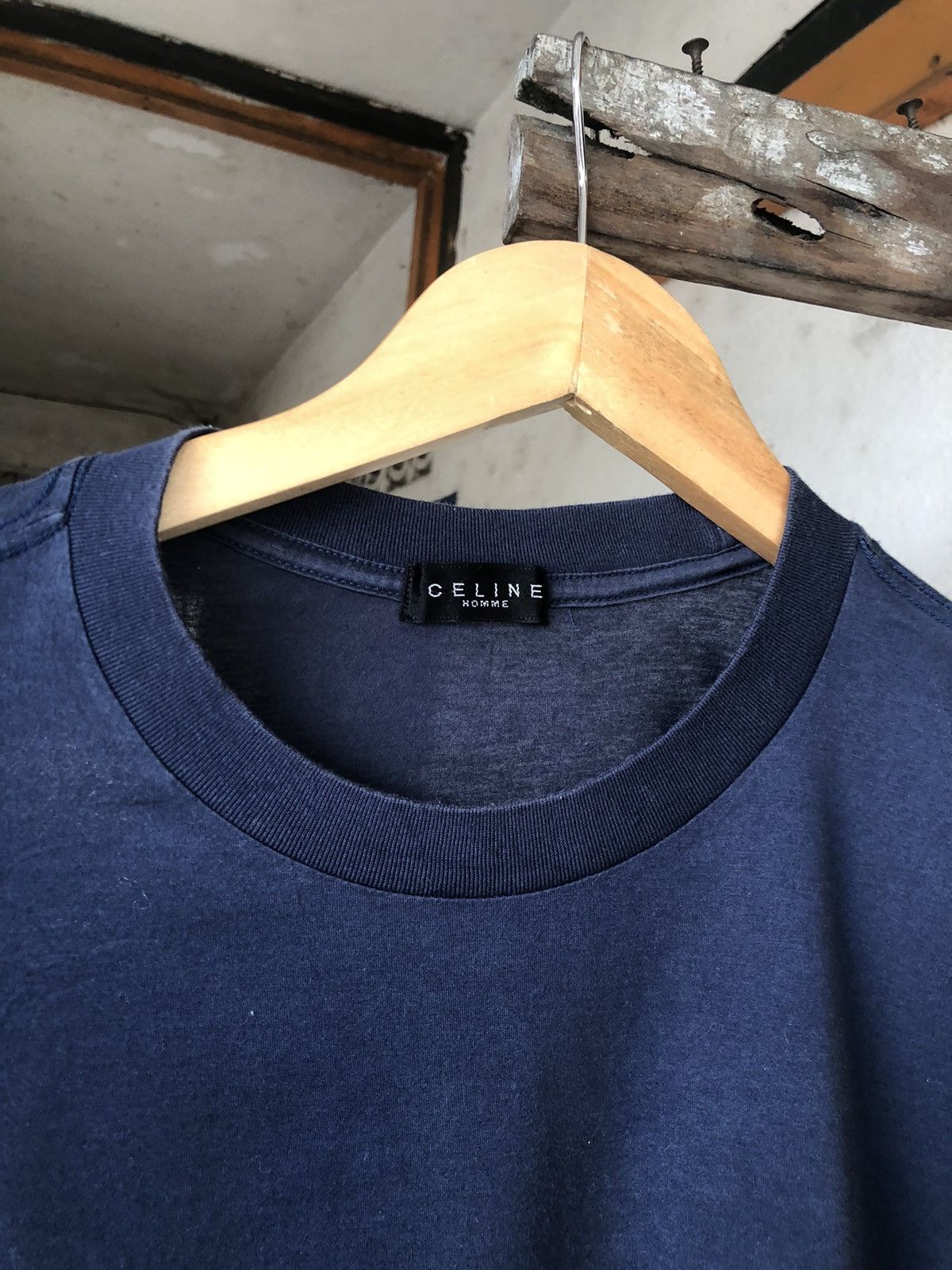 Celine Vintage 90s Celine Small Embroidery Logo Tshirt Size US M / EU 48-50 / 2 - 13 Thumbnail