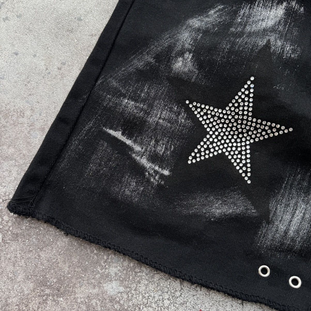 Hysteric Glamour Amazing Vintage Y2K Gothic Cotton Mini Skirt Size 28" / US 6 / IT 42 - 6 Thumbnail