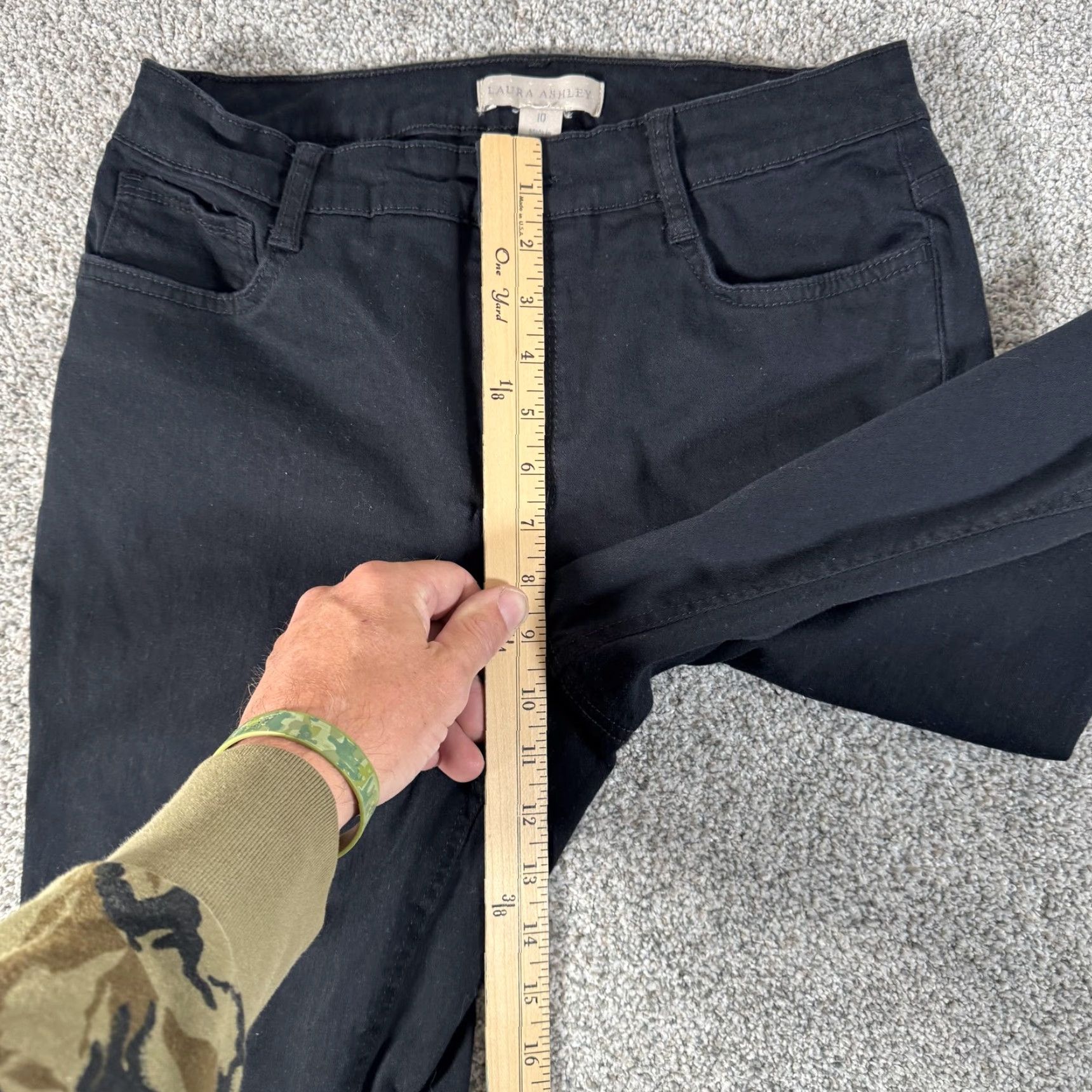 Laura Ashley Laura Ashley Jeans Bootcut Womens 10 Black Twill Pockets Stretch Rhinestone Back Pocket Casual Chic Jeans Size 32" / US 10 / IT 46 - 5 Thumbnail