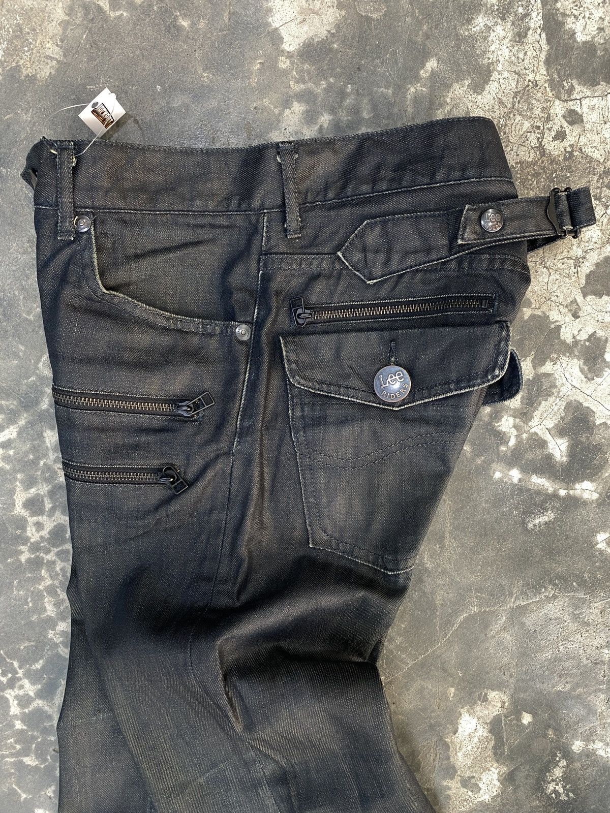 Lee Vintage Lee Rider Zipper Buckle Black Sun Faded Denim Size US 30 / EU 46 - 17 Thumbnail