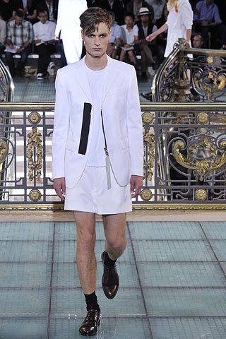 Raf Simons Men's white skirt miniskirt Size US 32 / EU 48 - 1 Thumbnail