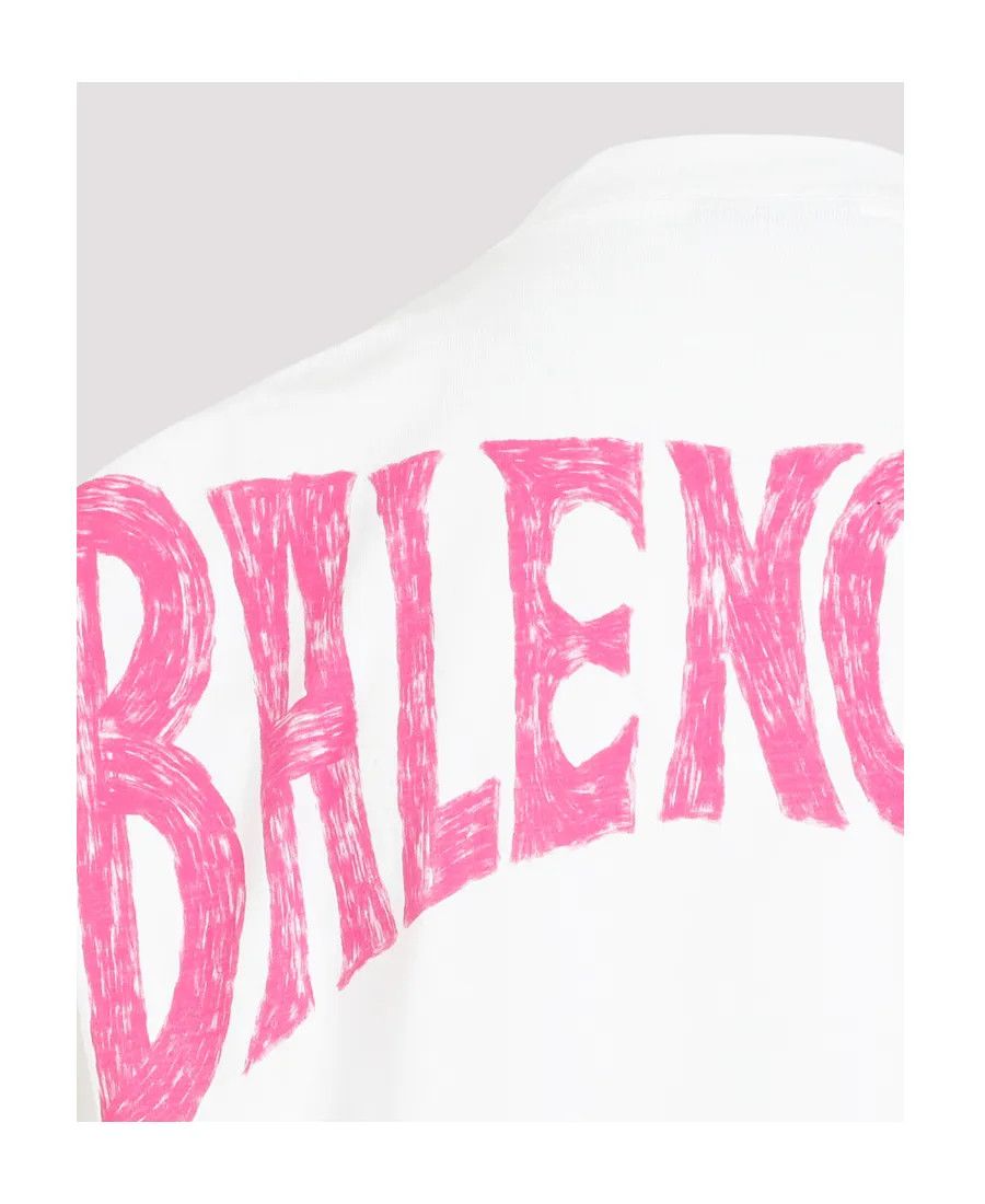 Balenciaga o1bcso1str0326 Stretched Out T-Shirt in White/Pink Size US S / EU 44-46 / 1 - 3 Thumbnail