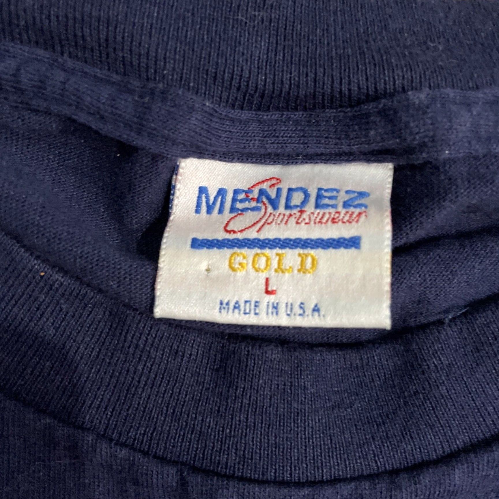 Vintage VINTAGE Mendez Graphic T-Shirt Mens Large Blue USA Size US L / EU 52-54 / 3 - 4 Thumbnail