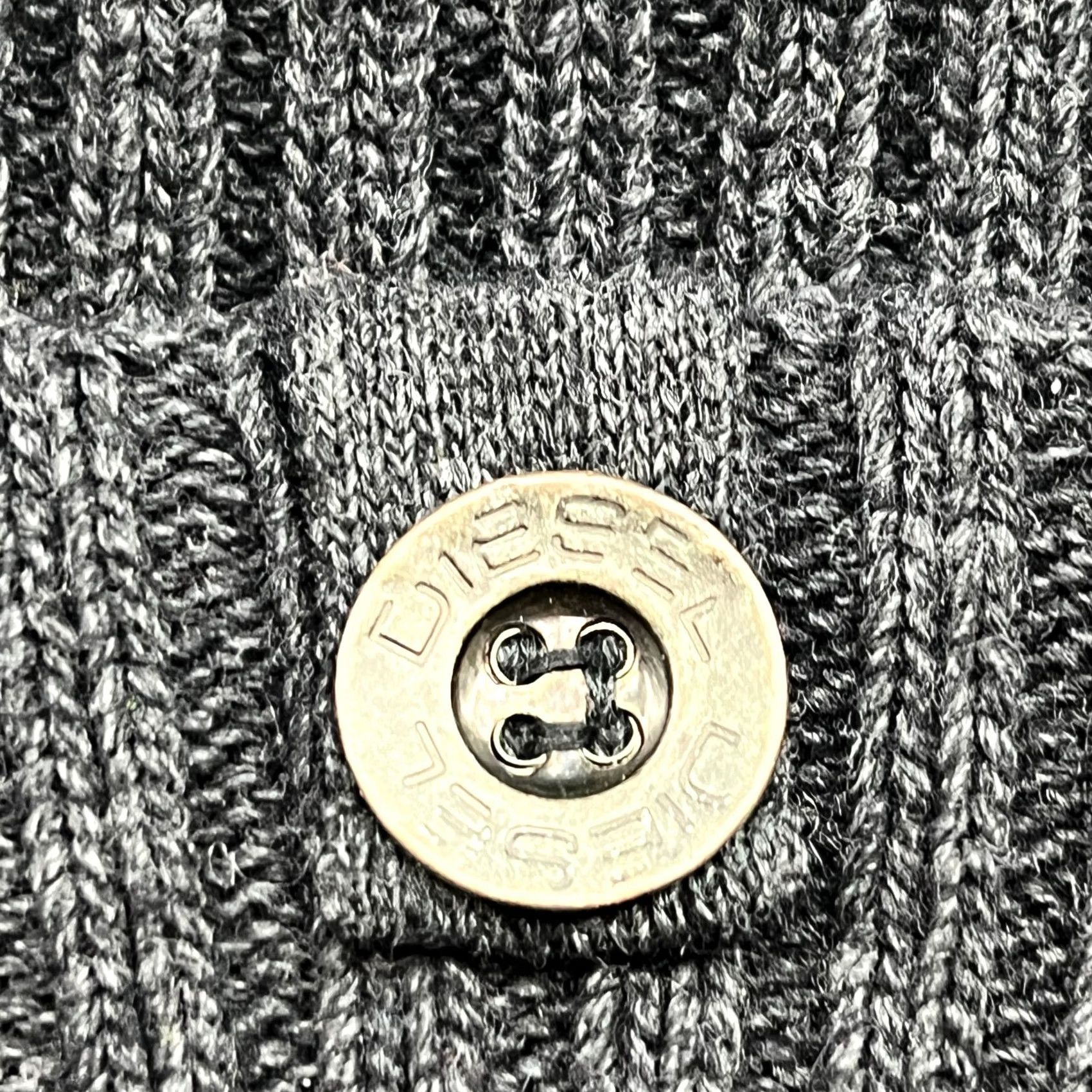 Diesel VINTAGE Diesel Beanie Hat One Size OS 100% Wool Gray Cuffed Ribbon Pom Pom Unisex Adults Mens Womens Size ONE SIZE - 4 Thumbnail