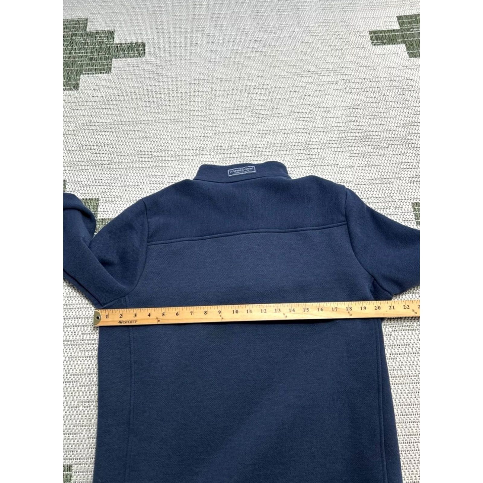 Vineyard Vines Vineyard Vines Shirt Mens S Blue The Shep Cotton Quarter Zip Mock Neck Cozy Size US S / EU 44-46 / 1 - 6 Thumbnail