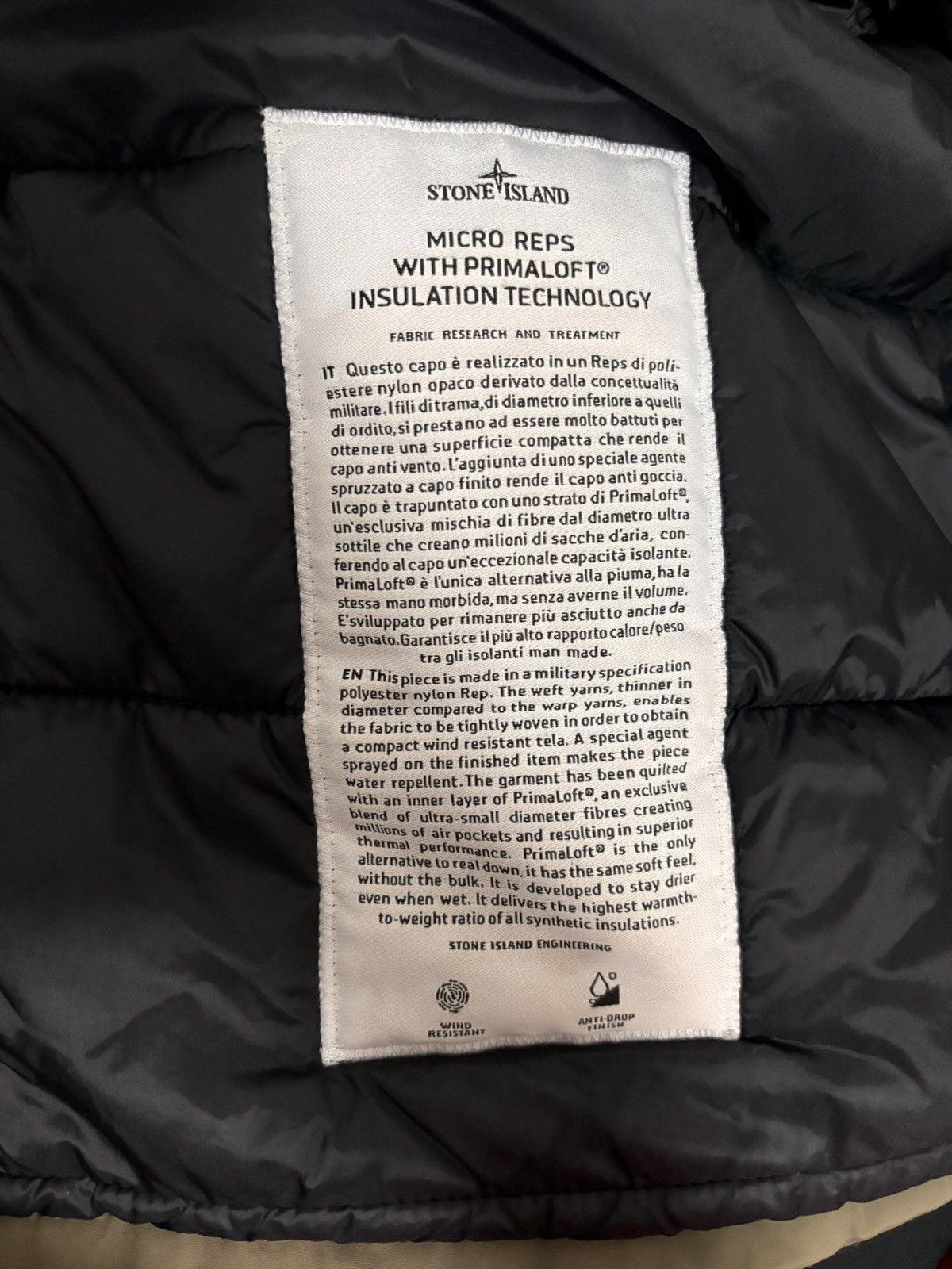 Massimo Osti × Stone Island Stone Island Micro Reps With Primaloft Insulation Technology Size US L / EU 52-54 / 3 - 5 Thumbnail